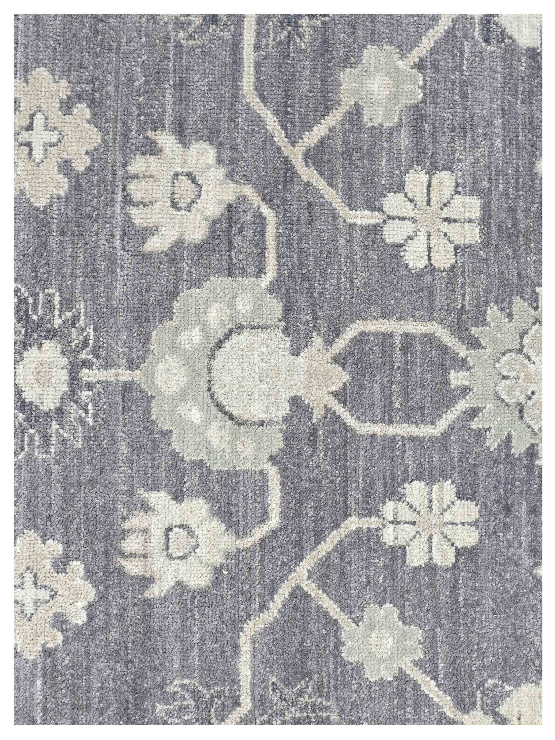 Ushak Wool Weft Hand Knotted Grey 9x12 - Image 3 of 4