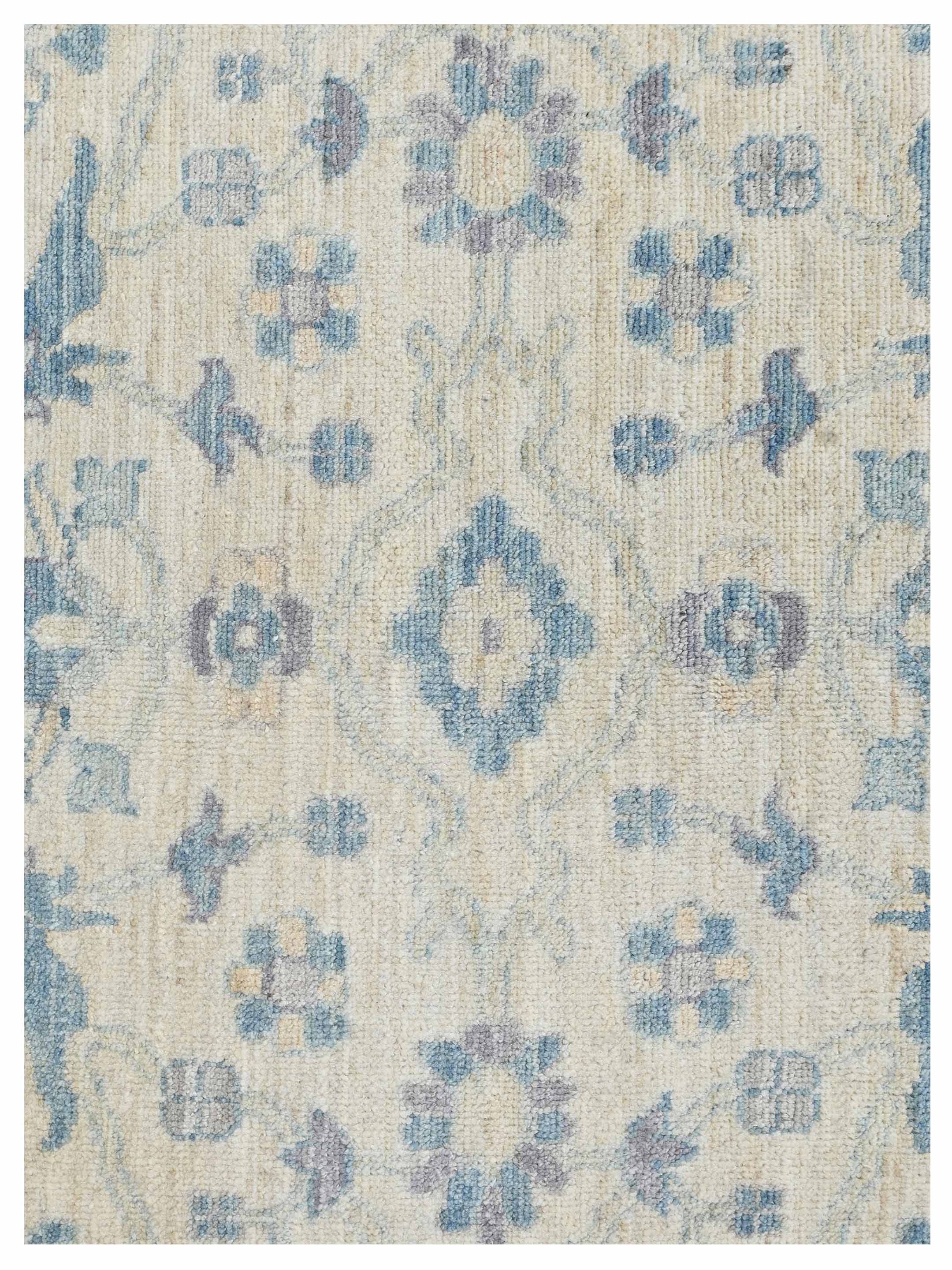 Ushak Wool Weft Hand Knotted Ivory 9x12 - Image 3 of 4