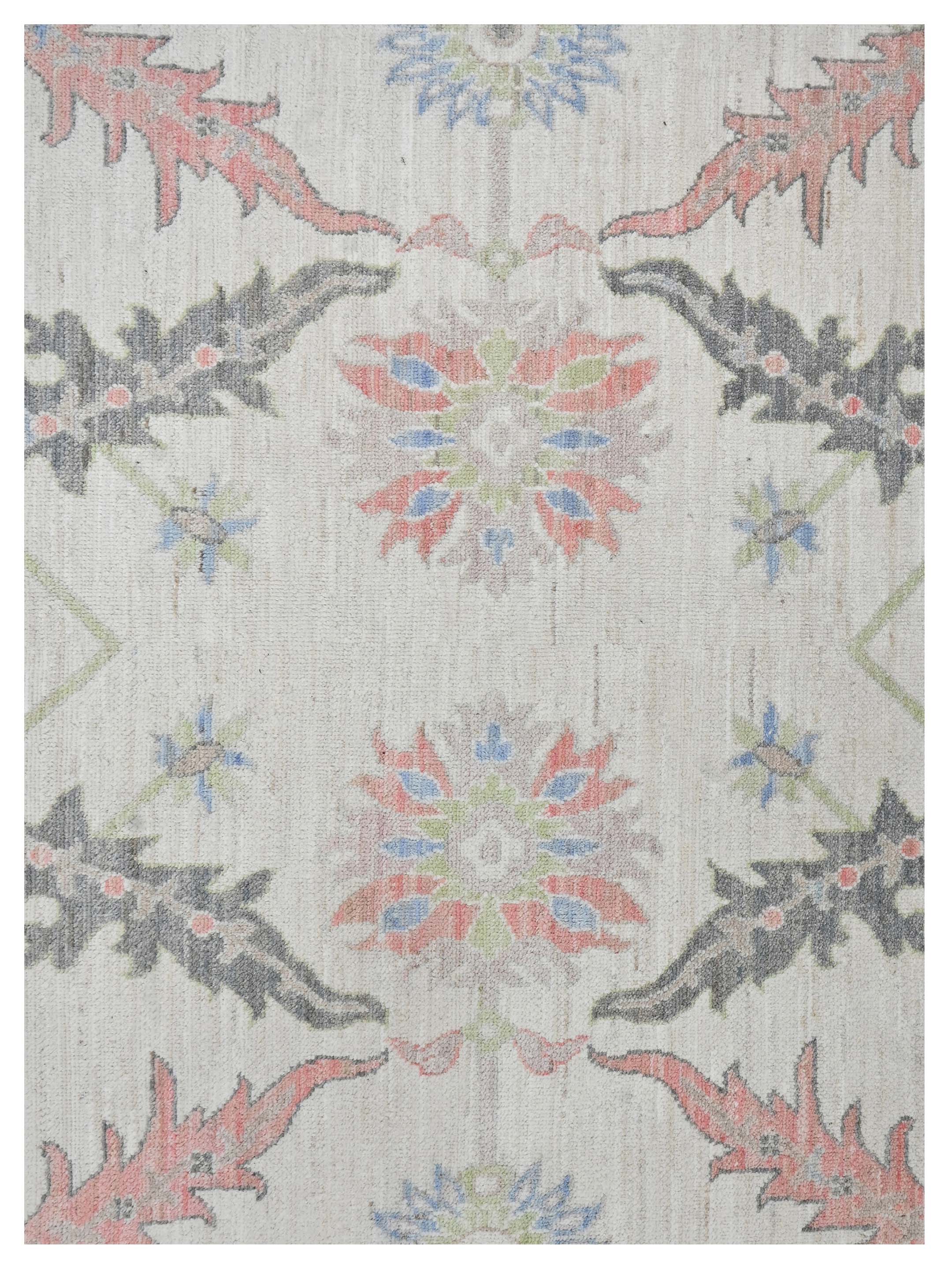 Ushak Wool Weft Hand Knotted Ivory 9x12 - Image 3 of 4