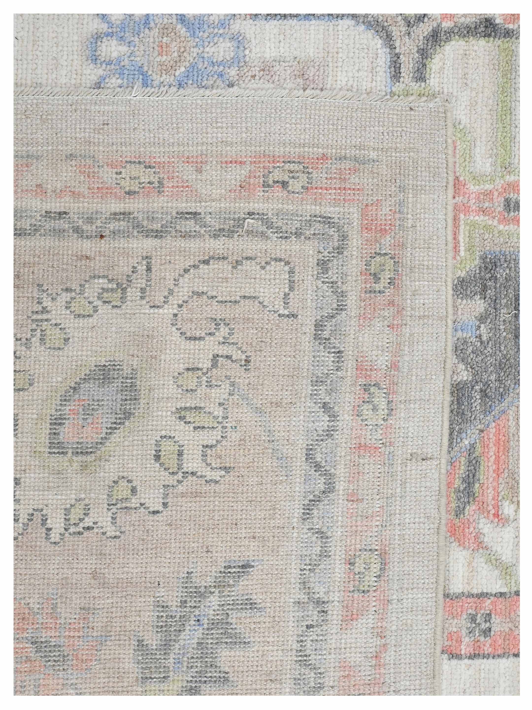 Ushak Wool Weft Hand Knotted Ivory 9x12 - Image 4 of 4