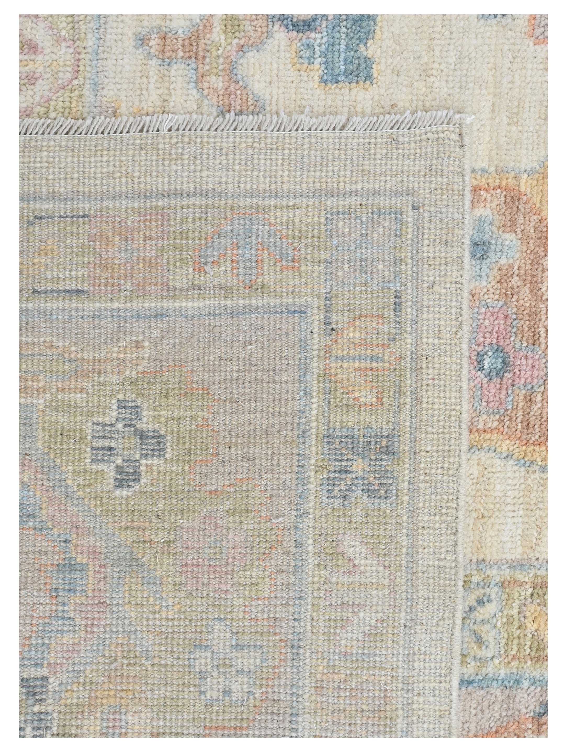 Ushak Wool Weft Hand Knotted Ivory 9x12 - Image 4 of 4