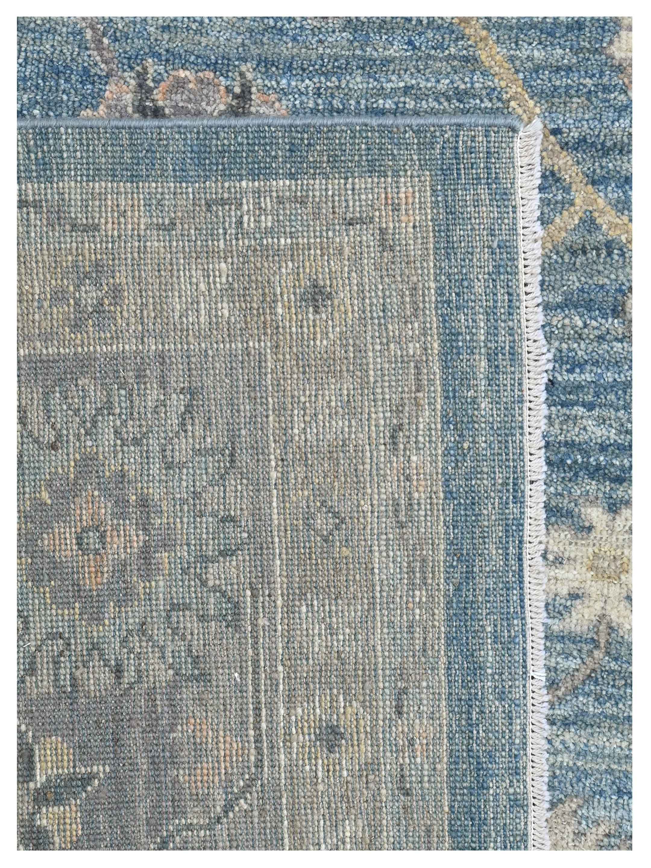 Ushak Wool Weft Hand Knotted Blue 9x12 - Image 4 of 4