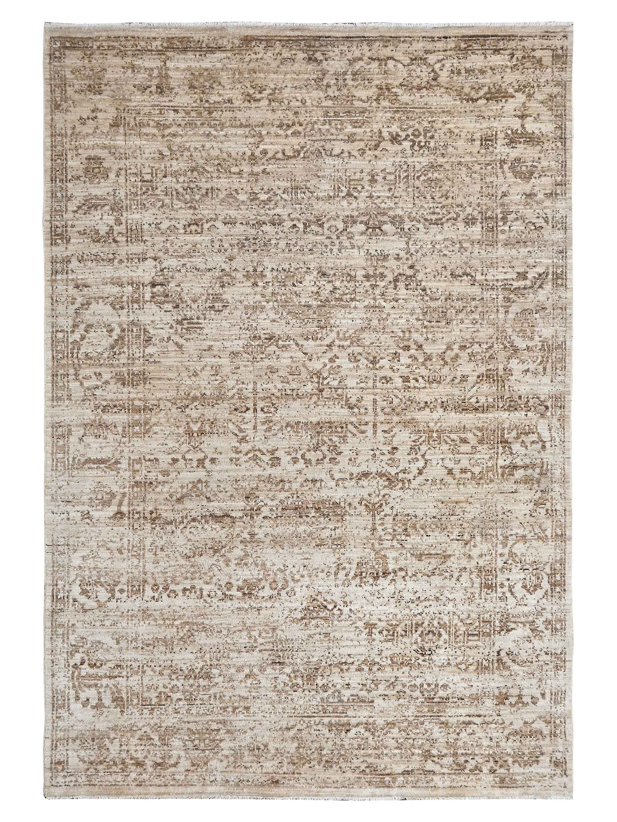 Ushak Wool Weft Hand Knotted Beige 6x9