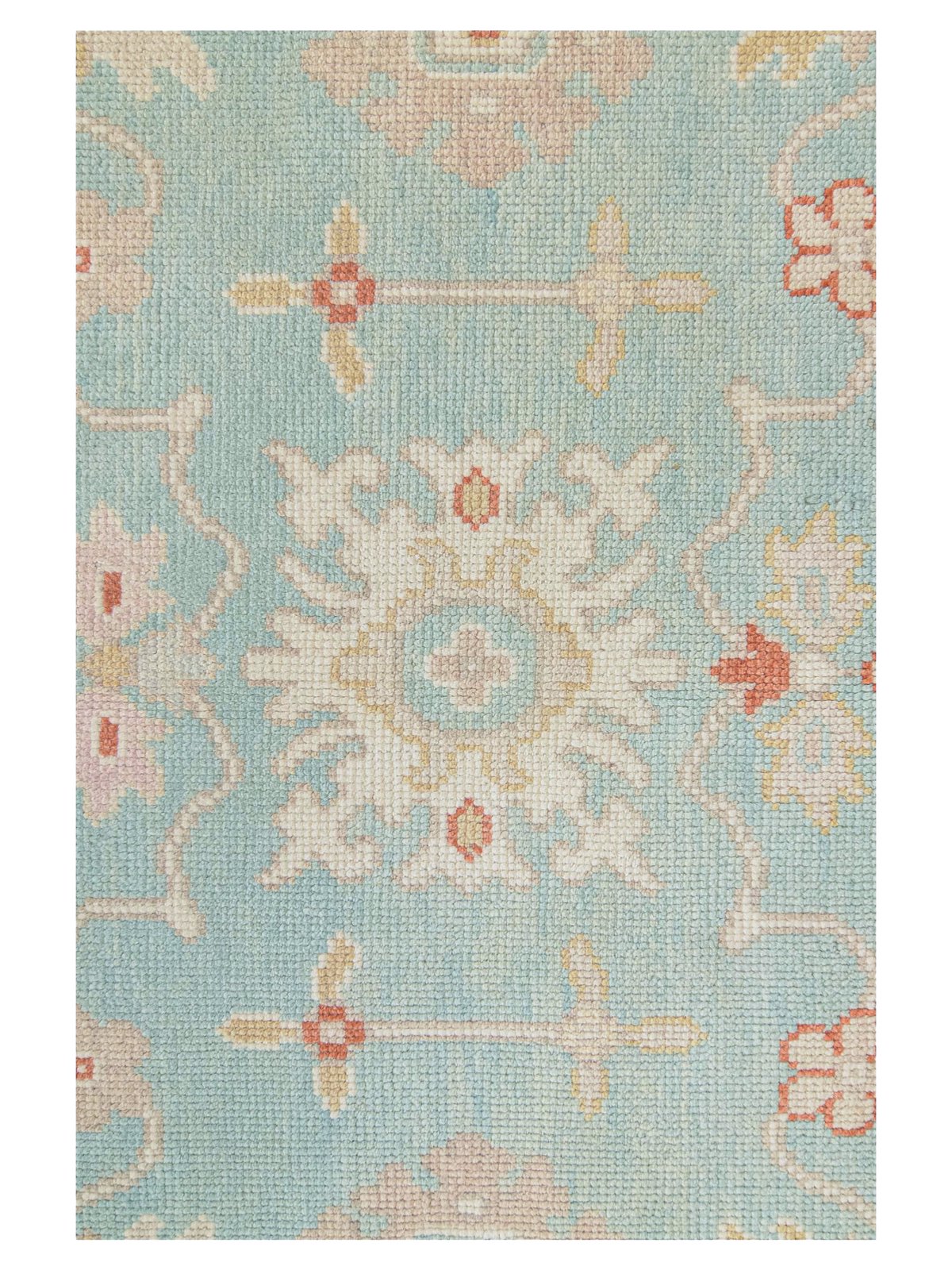 Ushak Hand Knotted Teal 8x10 - Image 3 of 4
