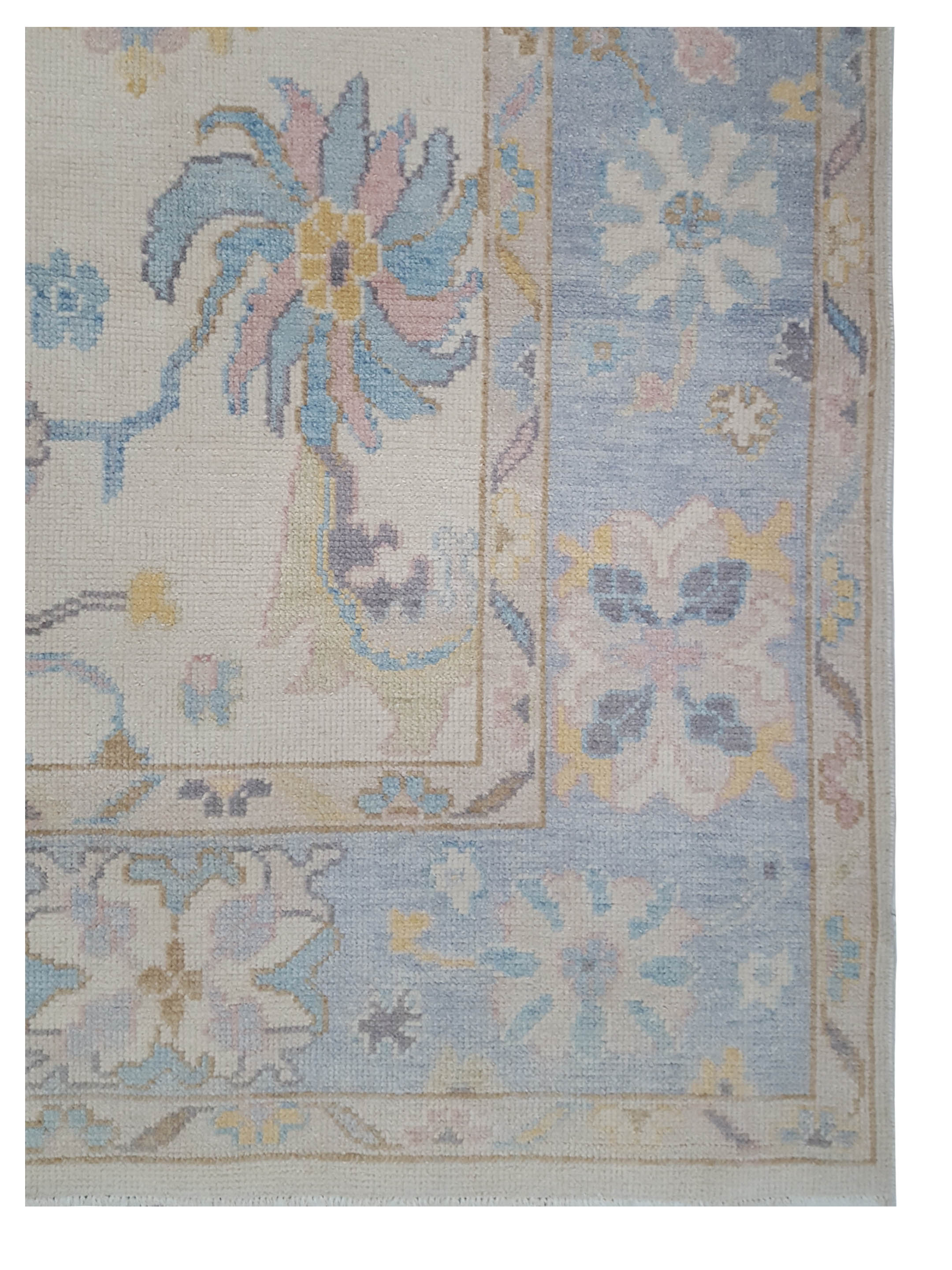 Ushak Hand Knotted Ivory 8x10 - Image 2 of 3
