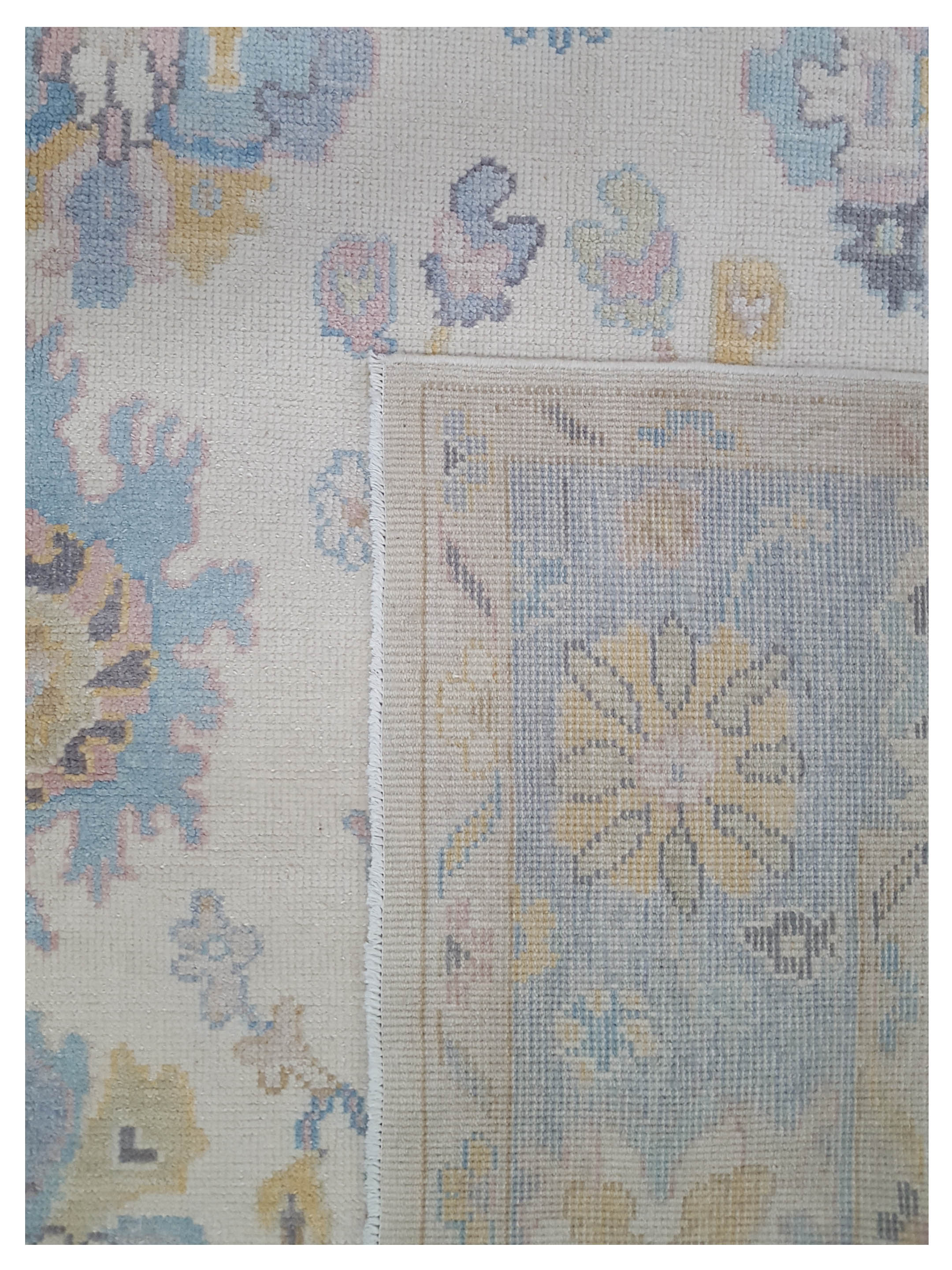 Ushak Hand Knotted Ivory 8x10 - Image 3 of 3