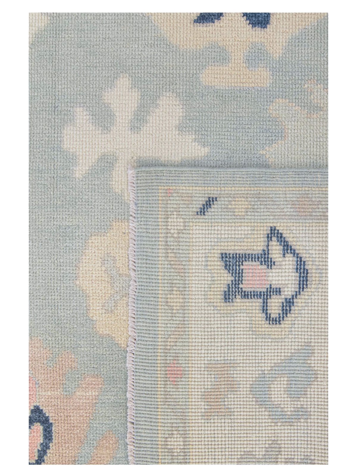 Ushak Hand Knotted Lt.Blue 8x10 - Image 4 of 6