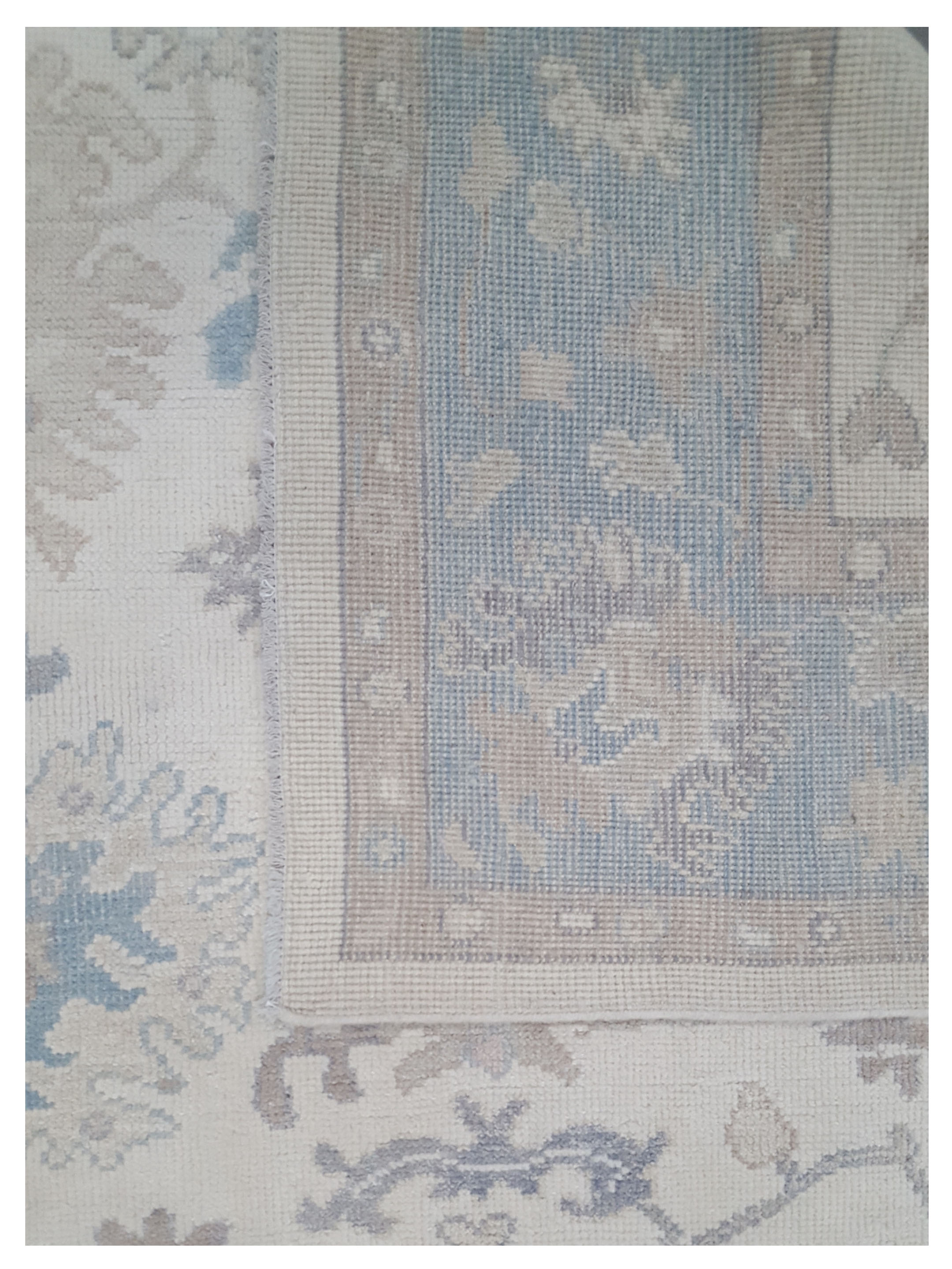 Ushak Hand Knotted Ivory 8x10 - Image 3 of 4