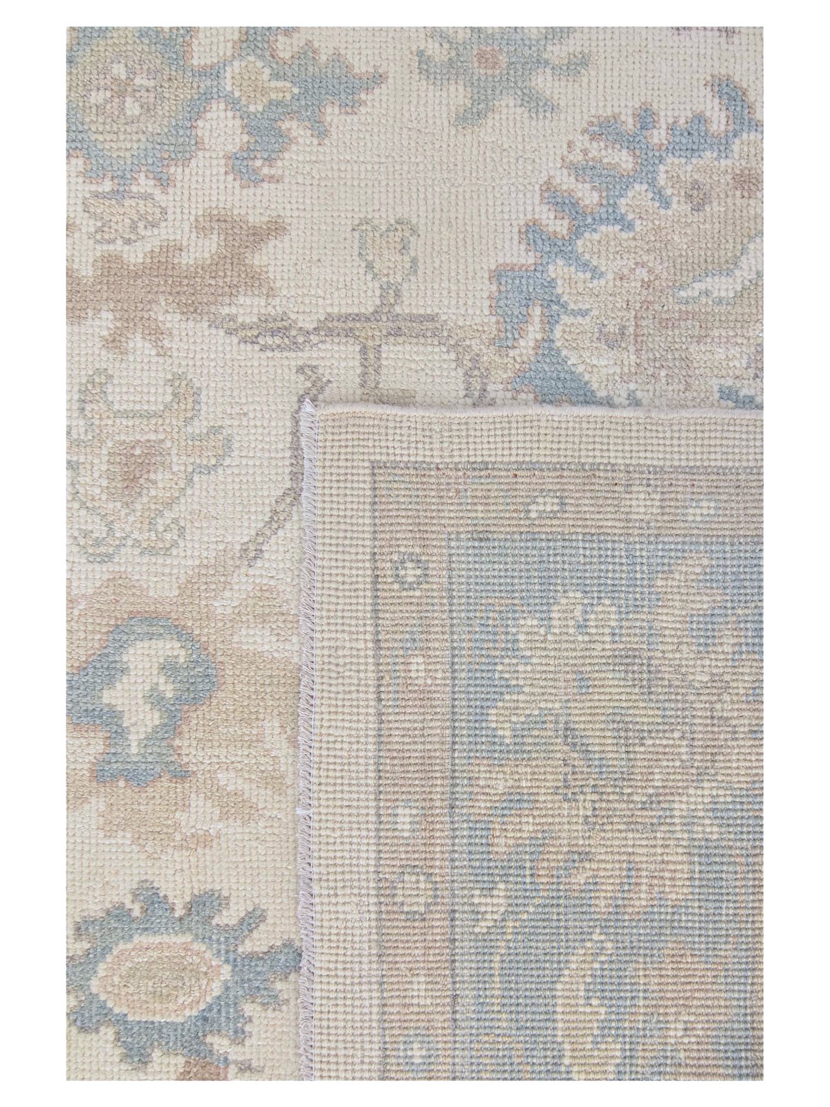 Ushak Hand Knotted Ivory 8x10 - Image 4 of 4