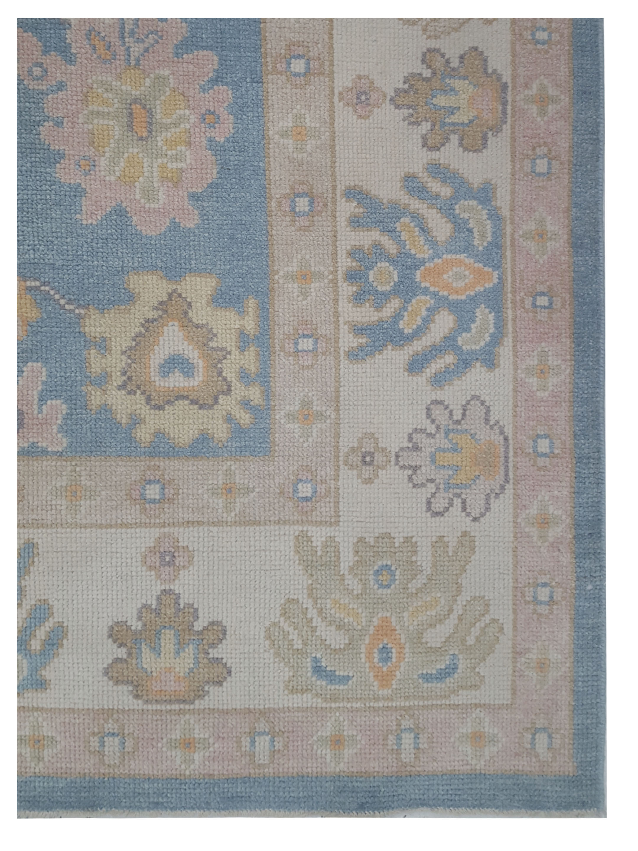 Ushak Hand Knotted Blue 8x10 - Image 2 of 4
