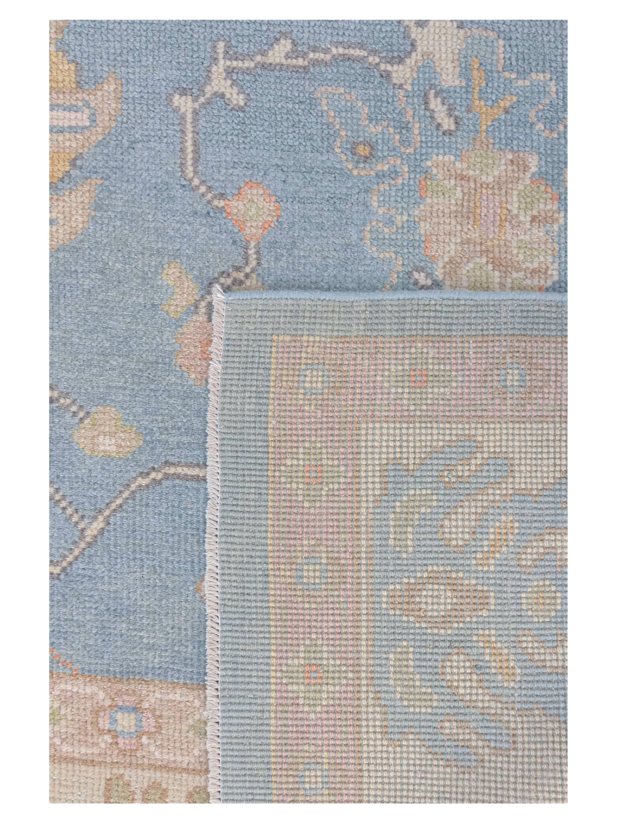 Ushak Hand Knotted Blue 8x10 - Image 4 of 4