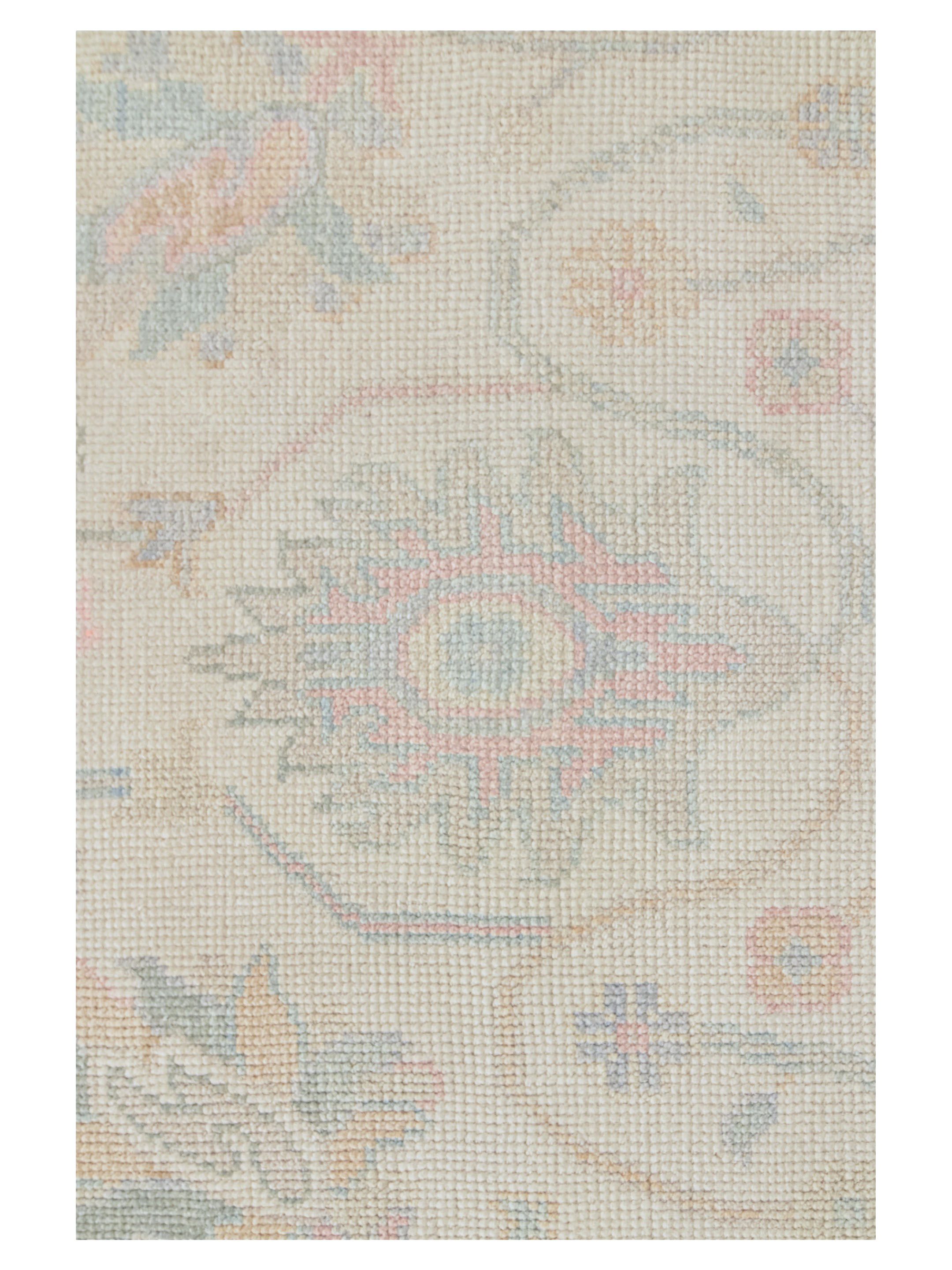 Ushak Hand Knotted Ivory 8x10 - Image 3 of 4