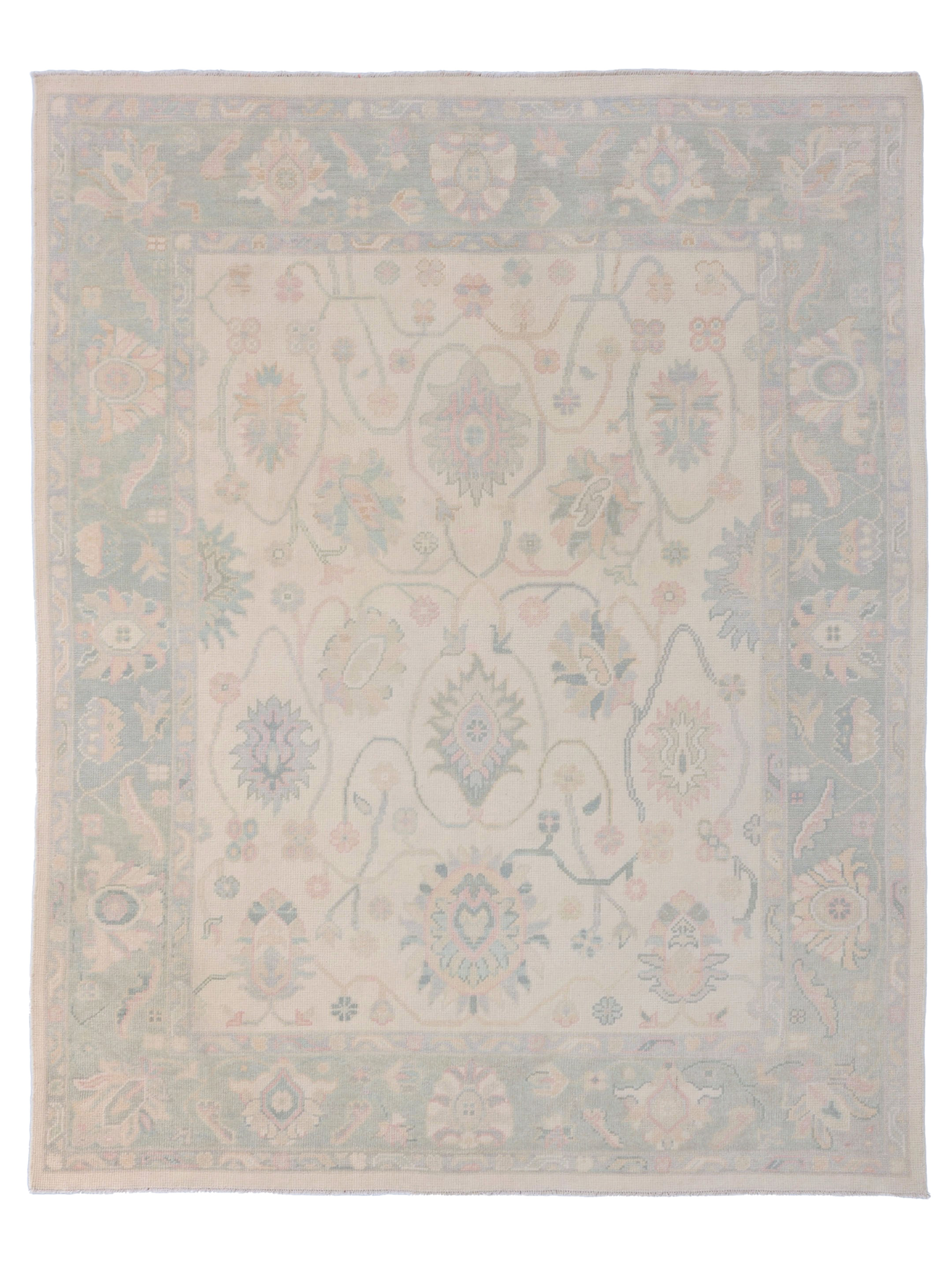 Ushak Hand Knotted Ivory 8x10