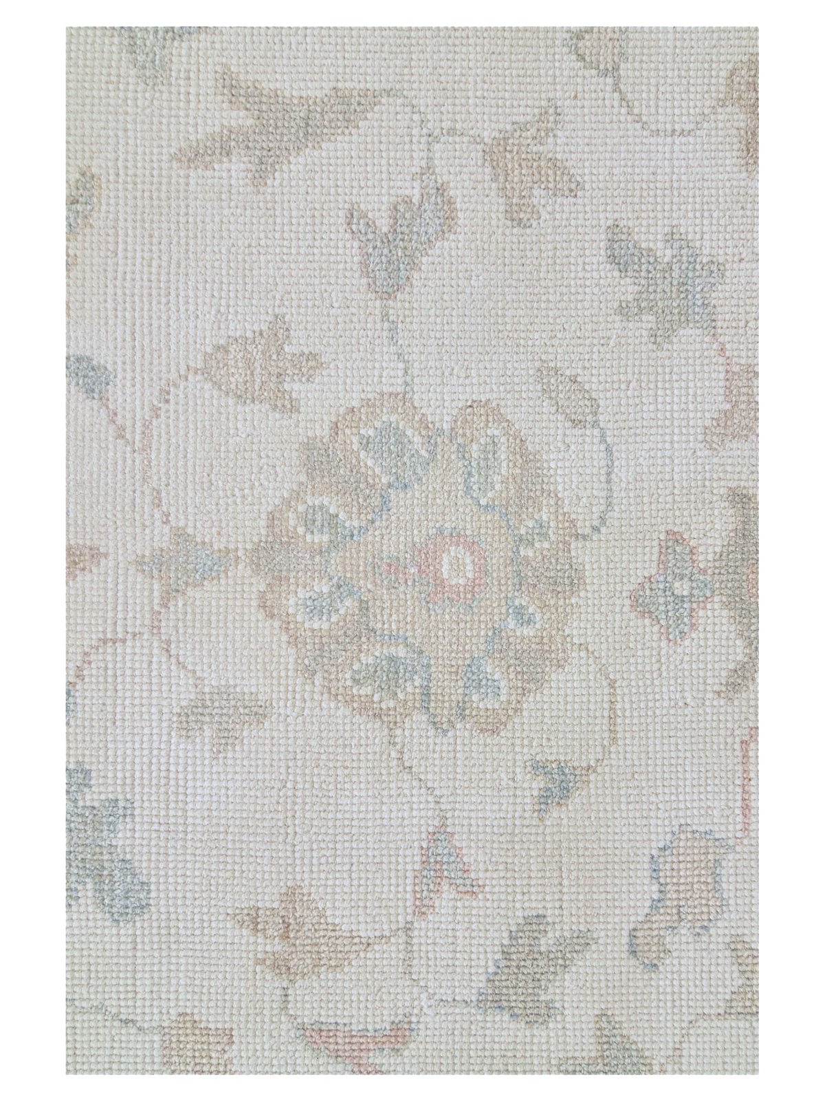 Ushak Hand Knotted Ivory 9x12 - Image 3 of 4
