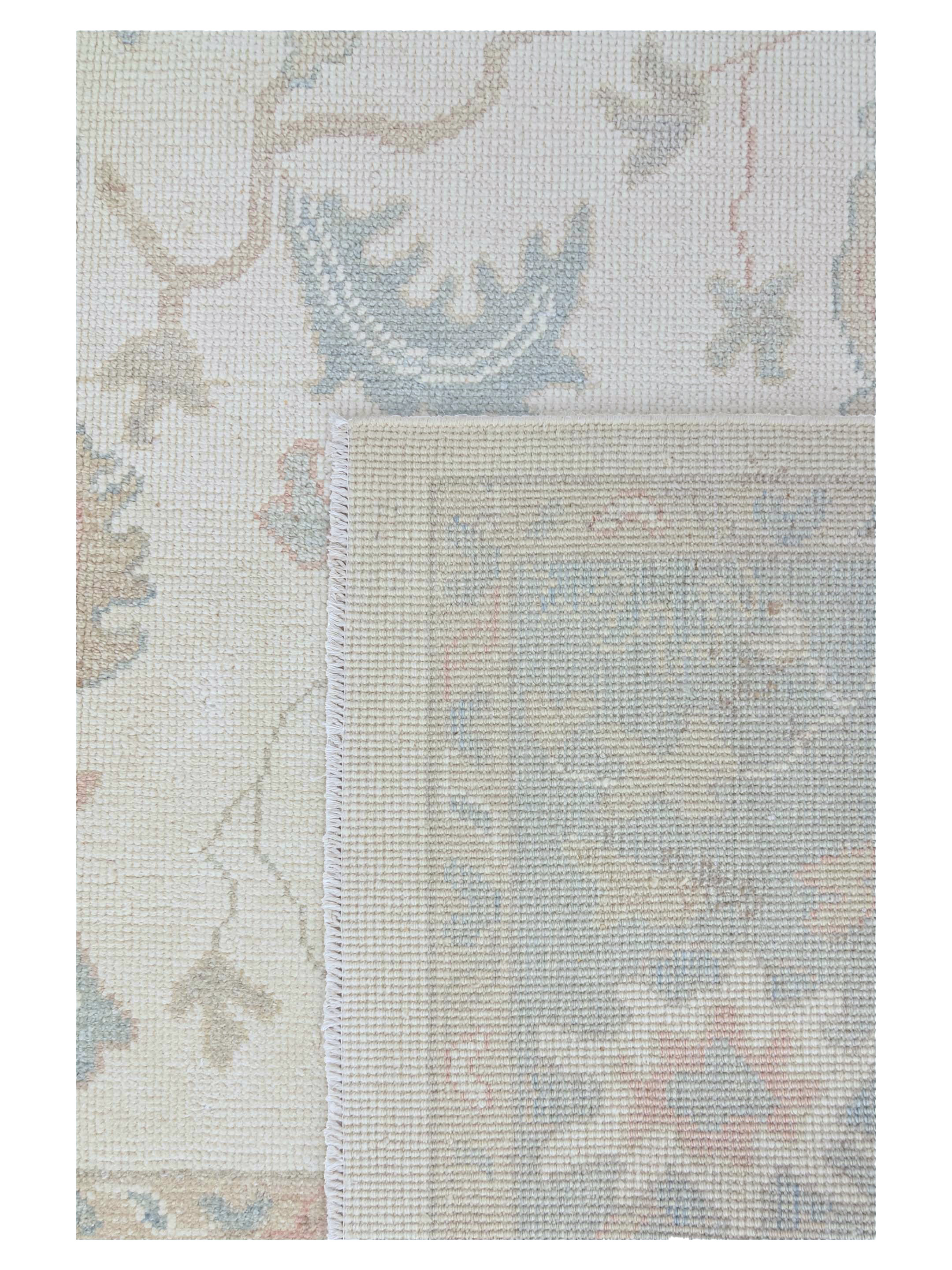 Ushak Hand Knotted Ivory 9x12 - Image 4 of 4