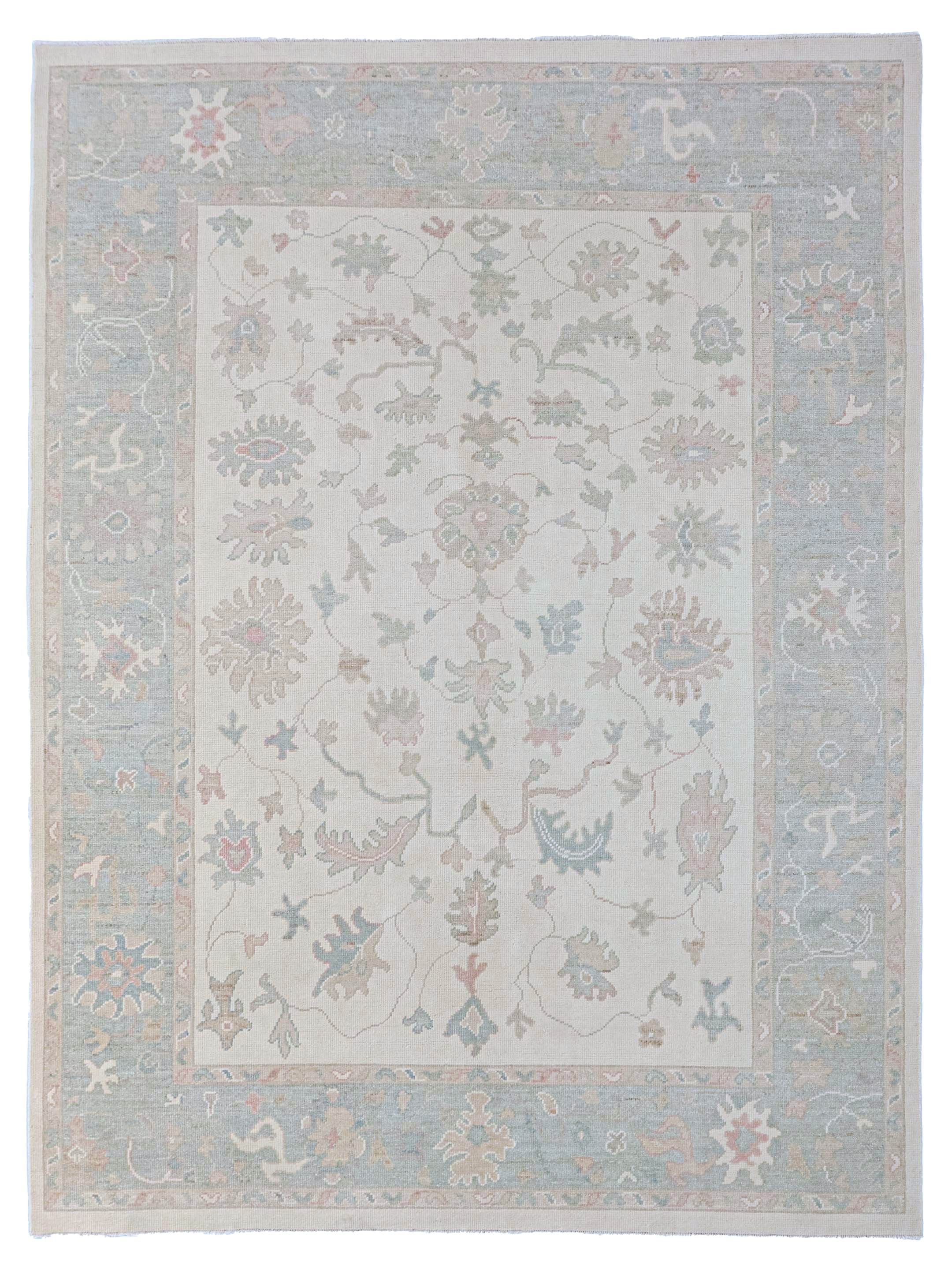 Ushak Hand Knotted Ivory 9x12