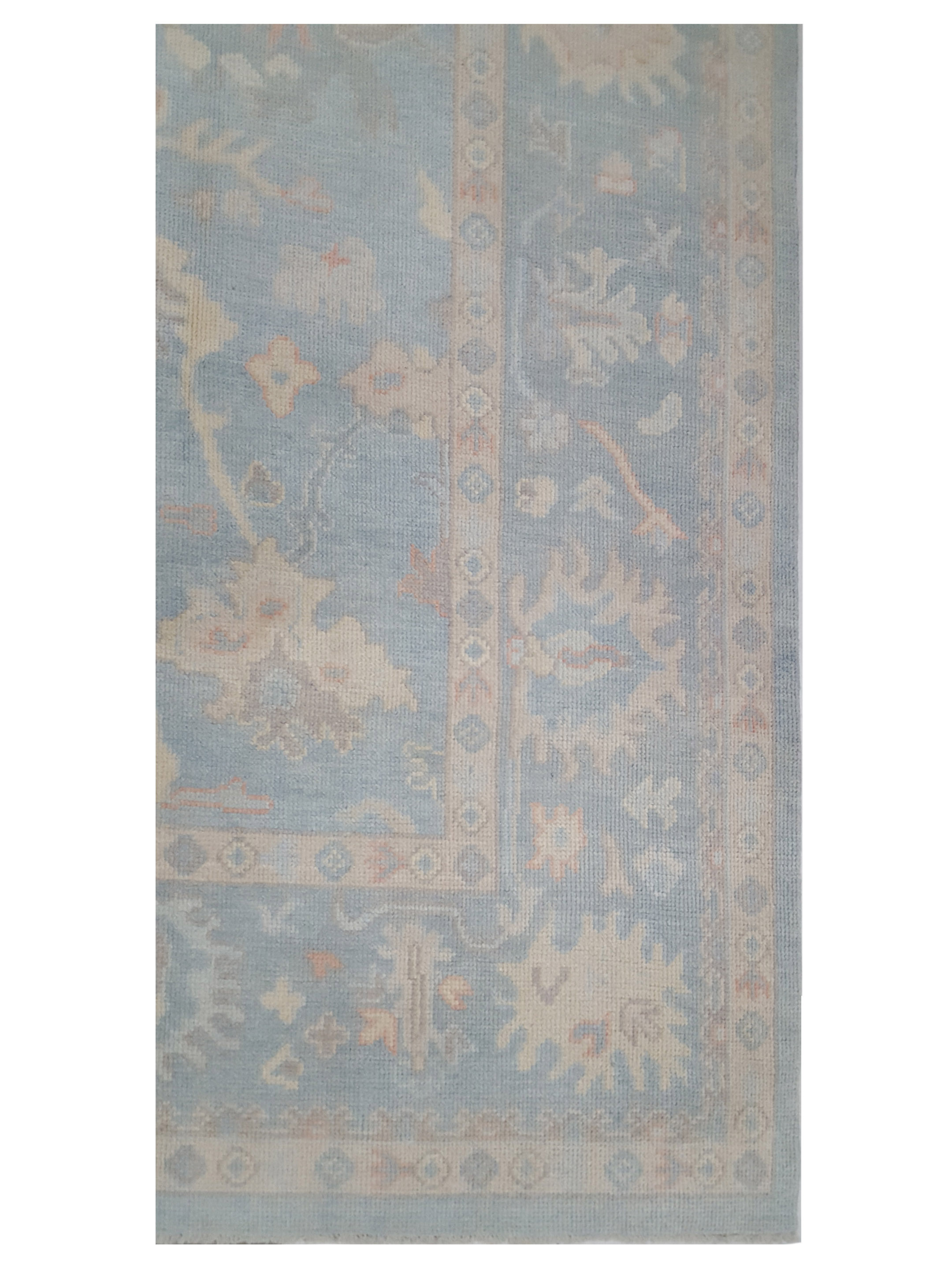 Ushak Hand Knotted Sky Blue 9x12 - Image 2 of 4