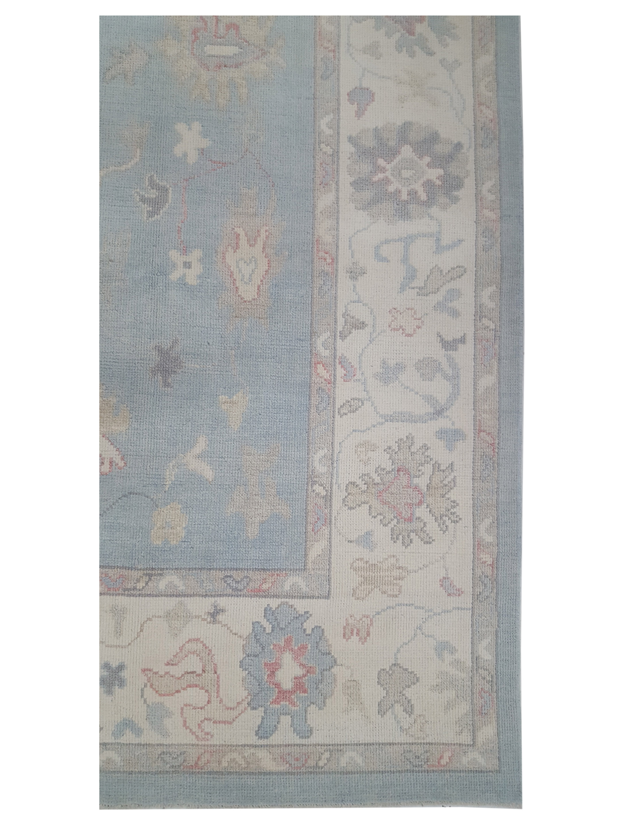 Ushak Hand Knotted Sky Blue 9x12 - Image 2 of 4