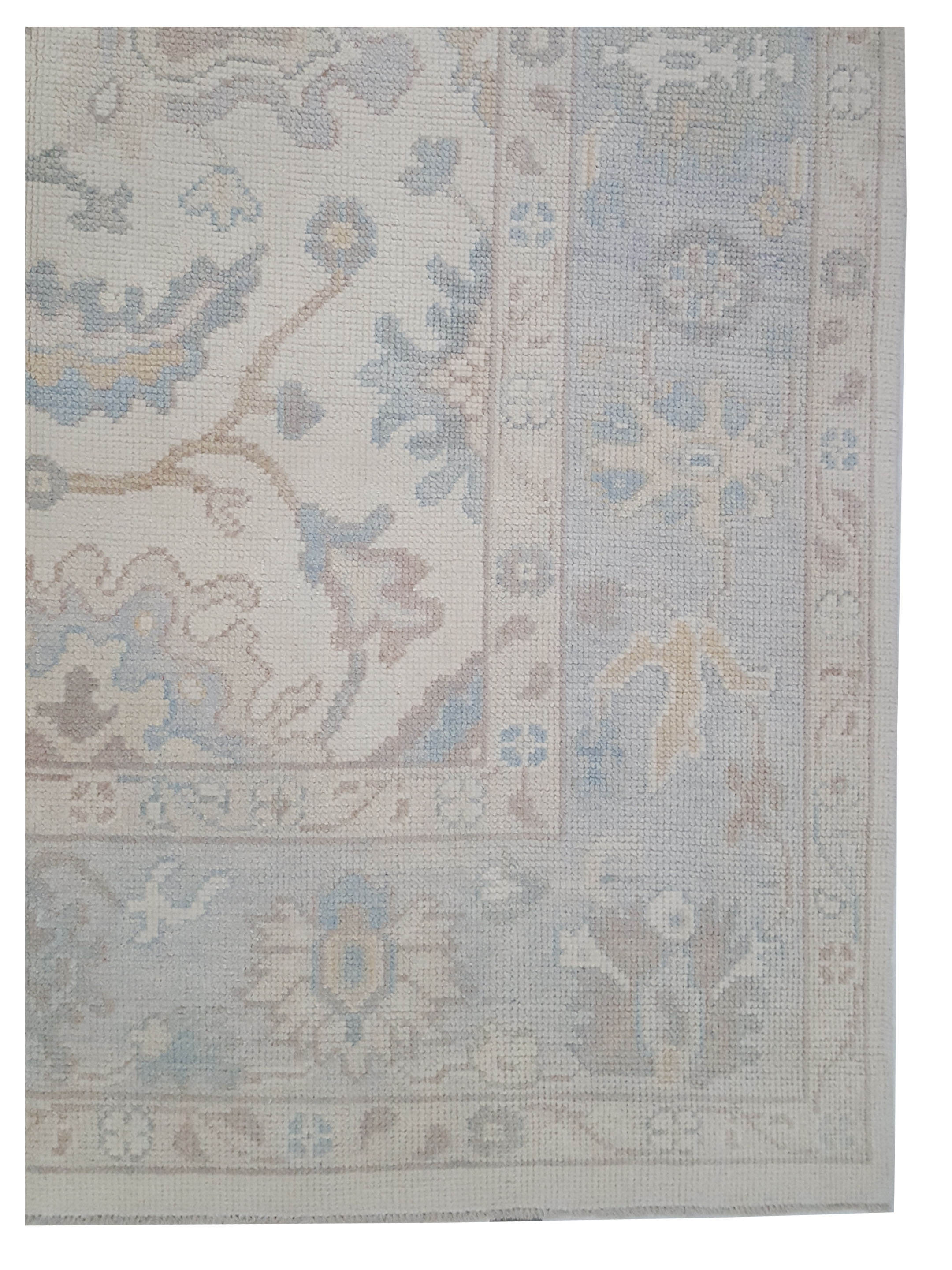 Ushak Hand Knotted Ivory 9x12 - Image 2 of 4