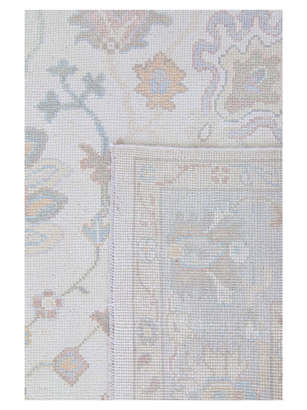 Ushak Hand Knotted Ivory 9x12 - Image 4 of 4