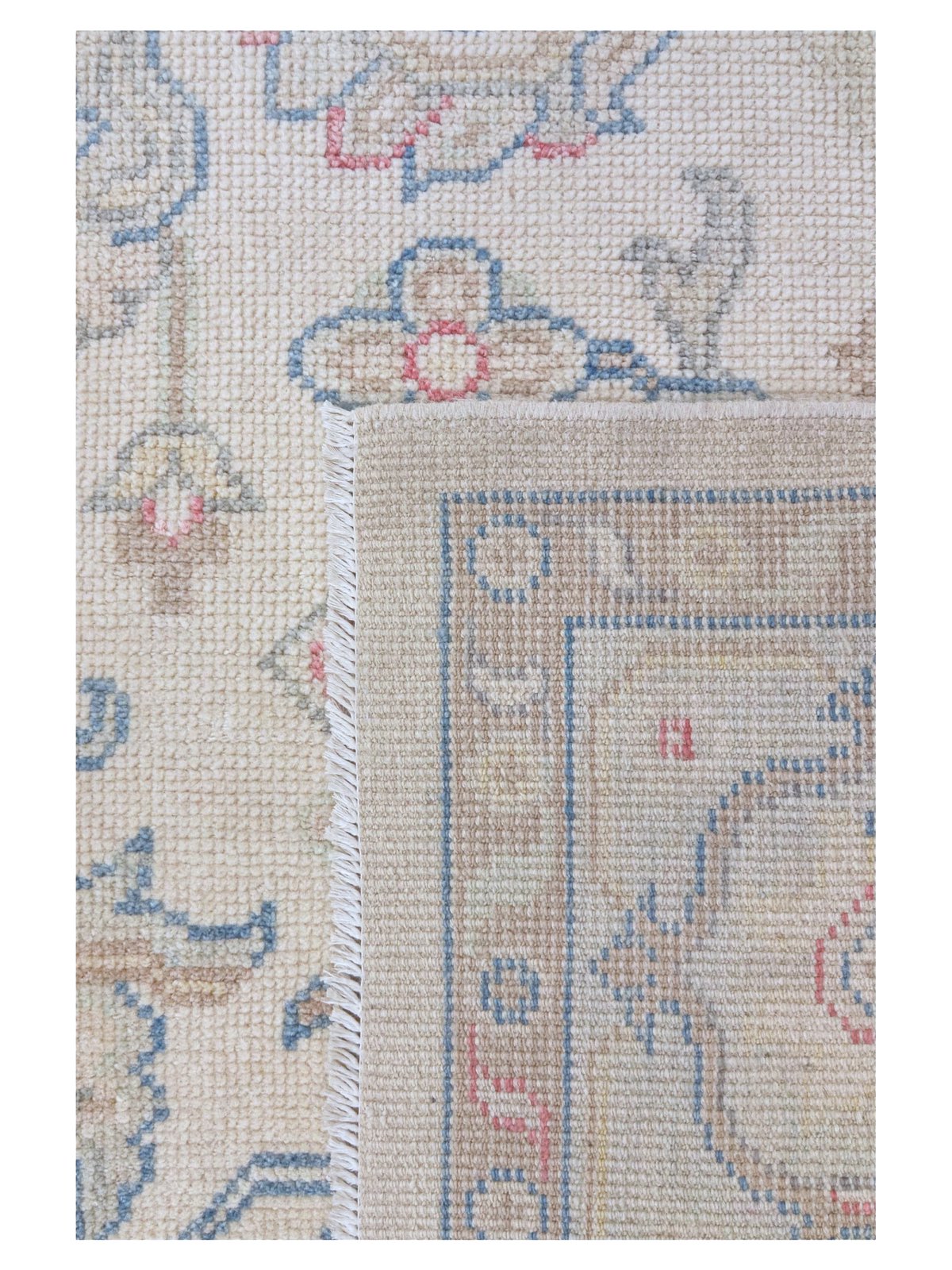 Ushak Hand Knotted Ivory 9x12 - Image 4 of 4