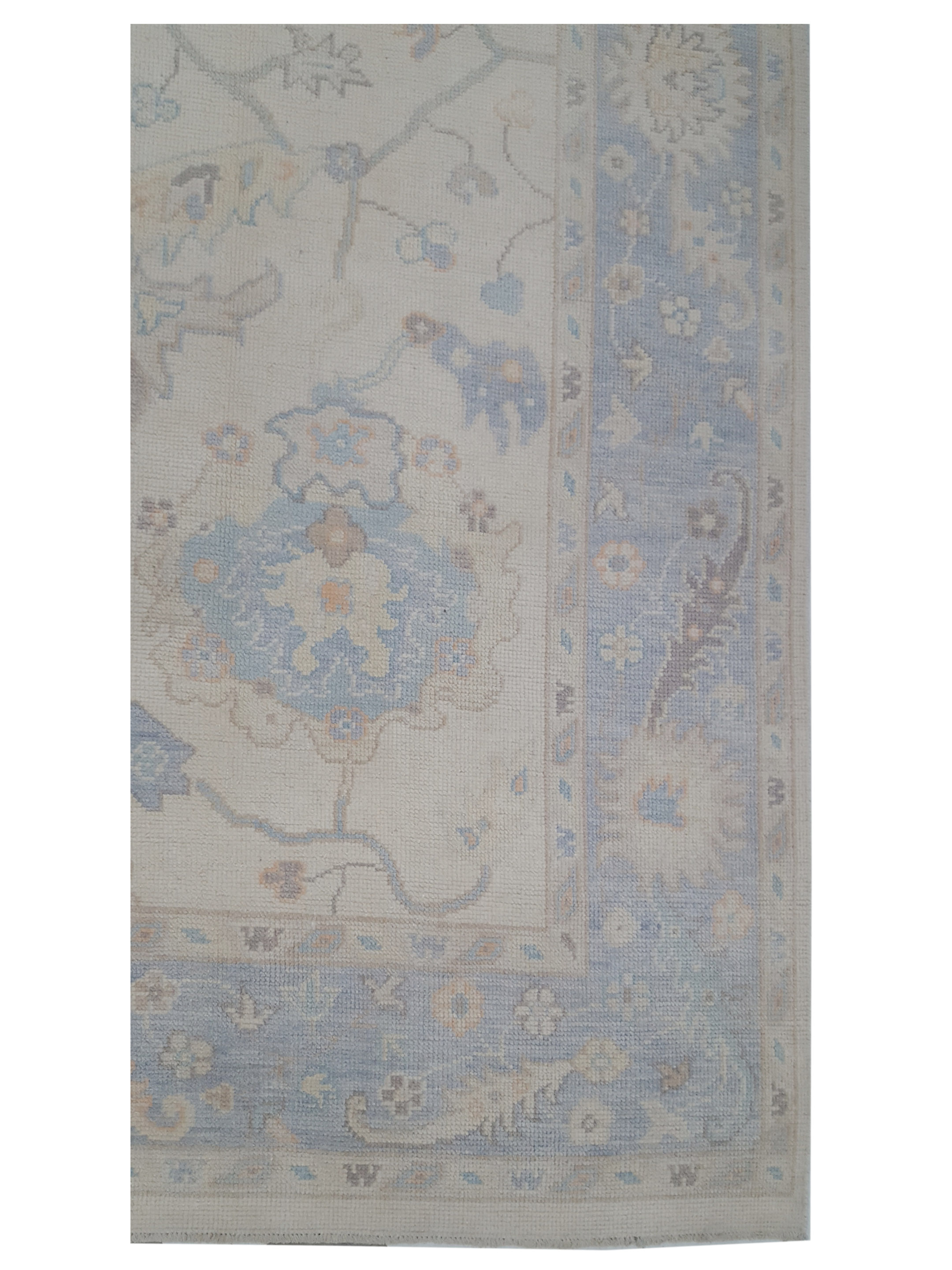 Ushak Hand Knotted Ivory 9x12 - Image 2 of 4