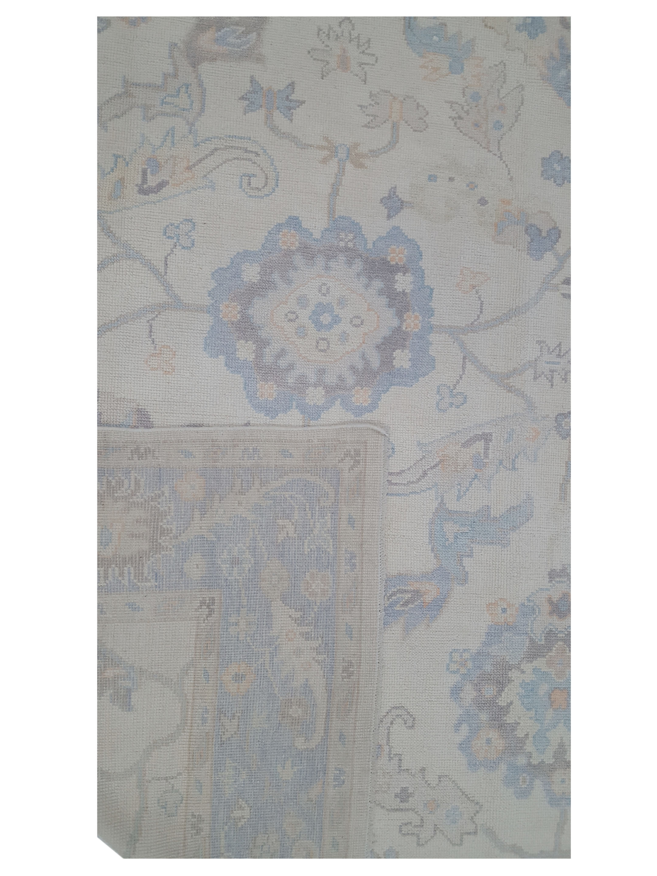 Ushak Hand Knotted Ivory 9x12 - Image 3 of 4