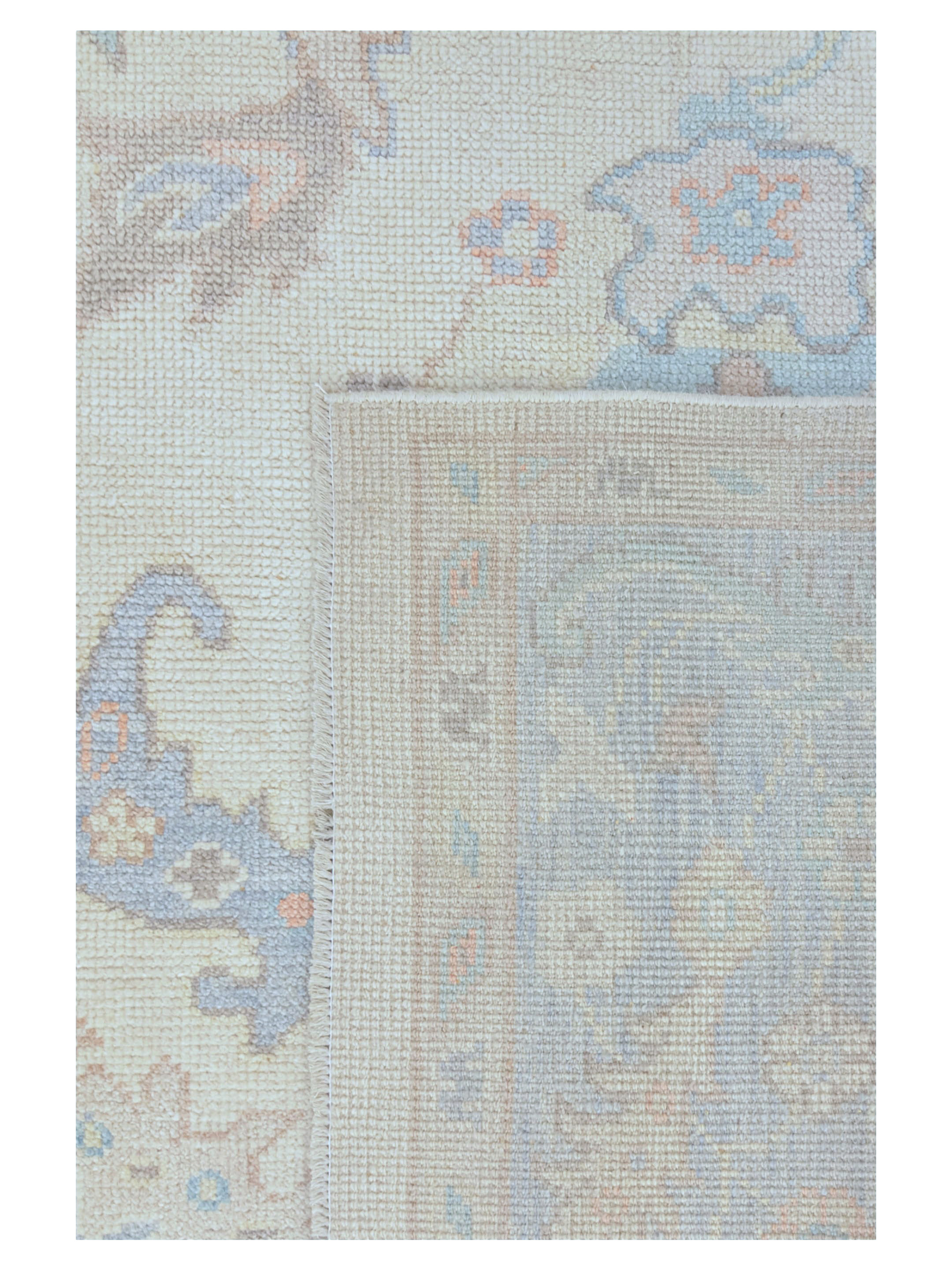 Ushak Hand Knotted Ivory 9x12 - Image 4 of 4