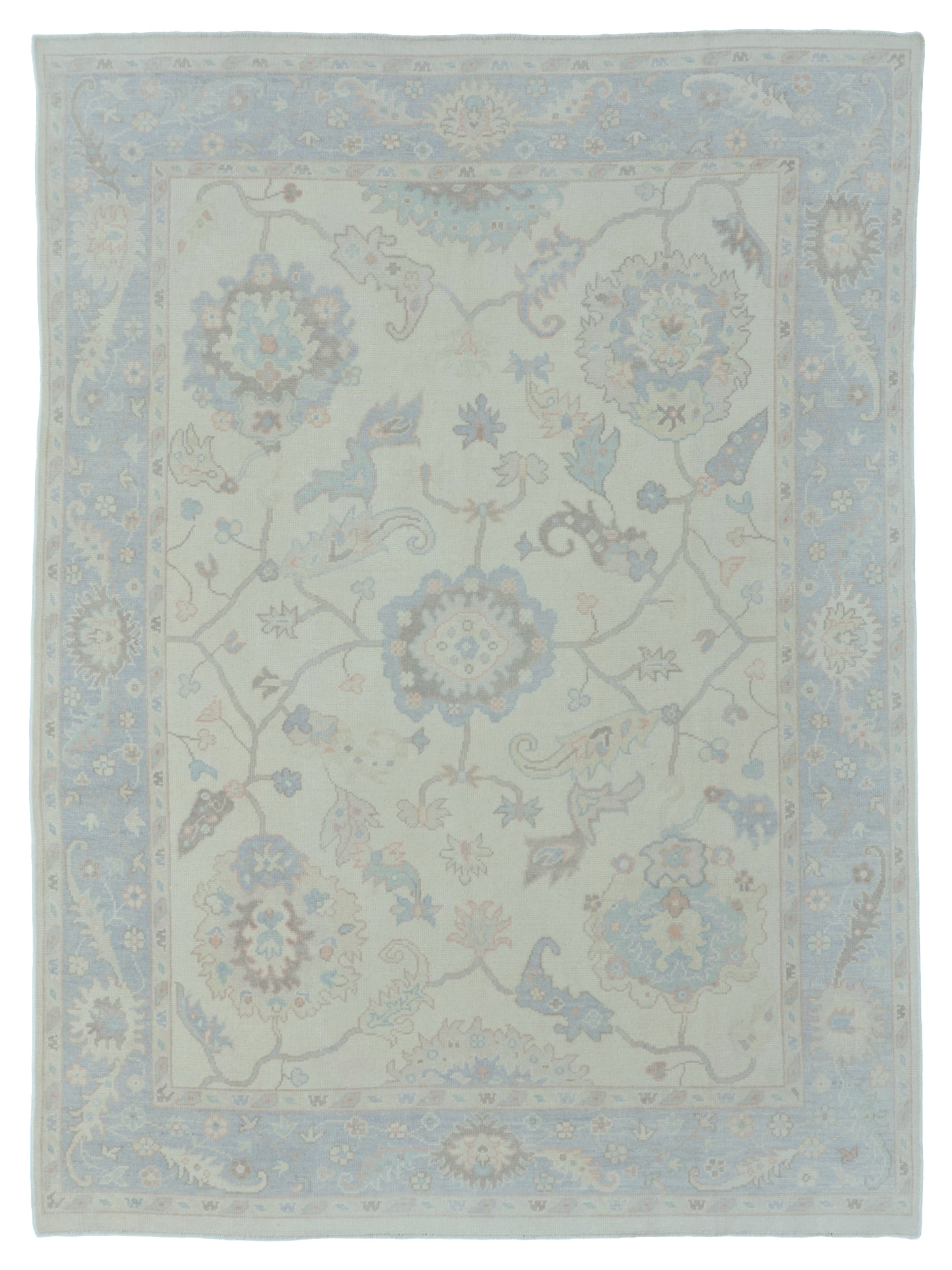 Ushak Hand Knotted Ivory 9x12