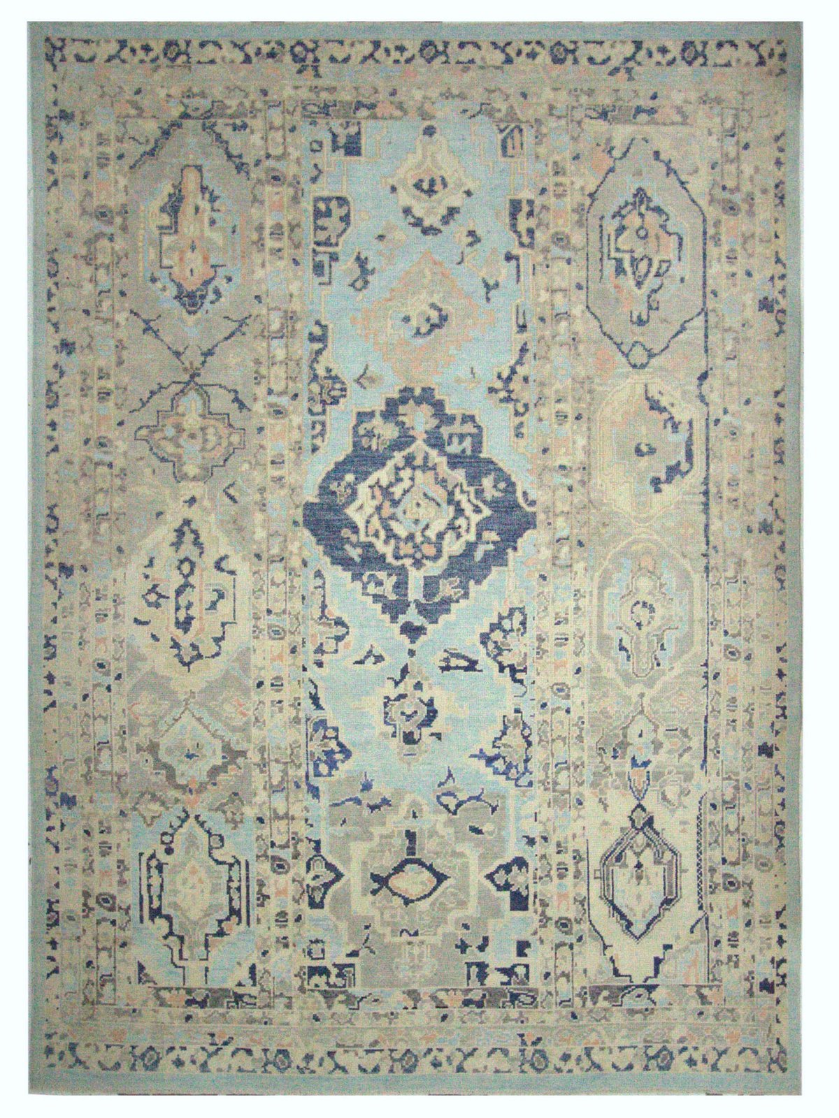 Ushak Hand Knotted Multi 9x12