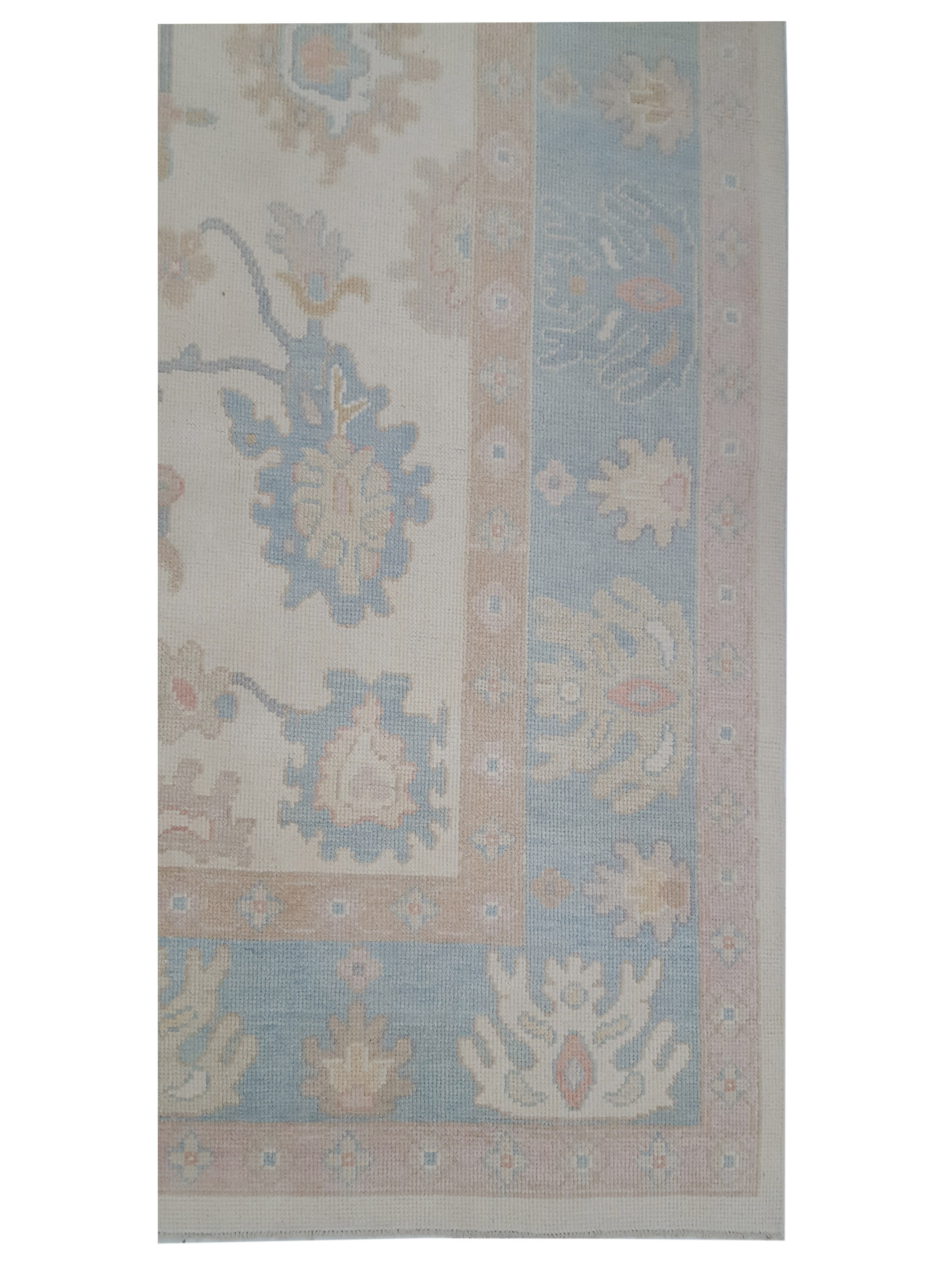 Ushak Hand Knotted Ivory 9x12 - Image 2 of 4