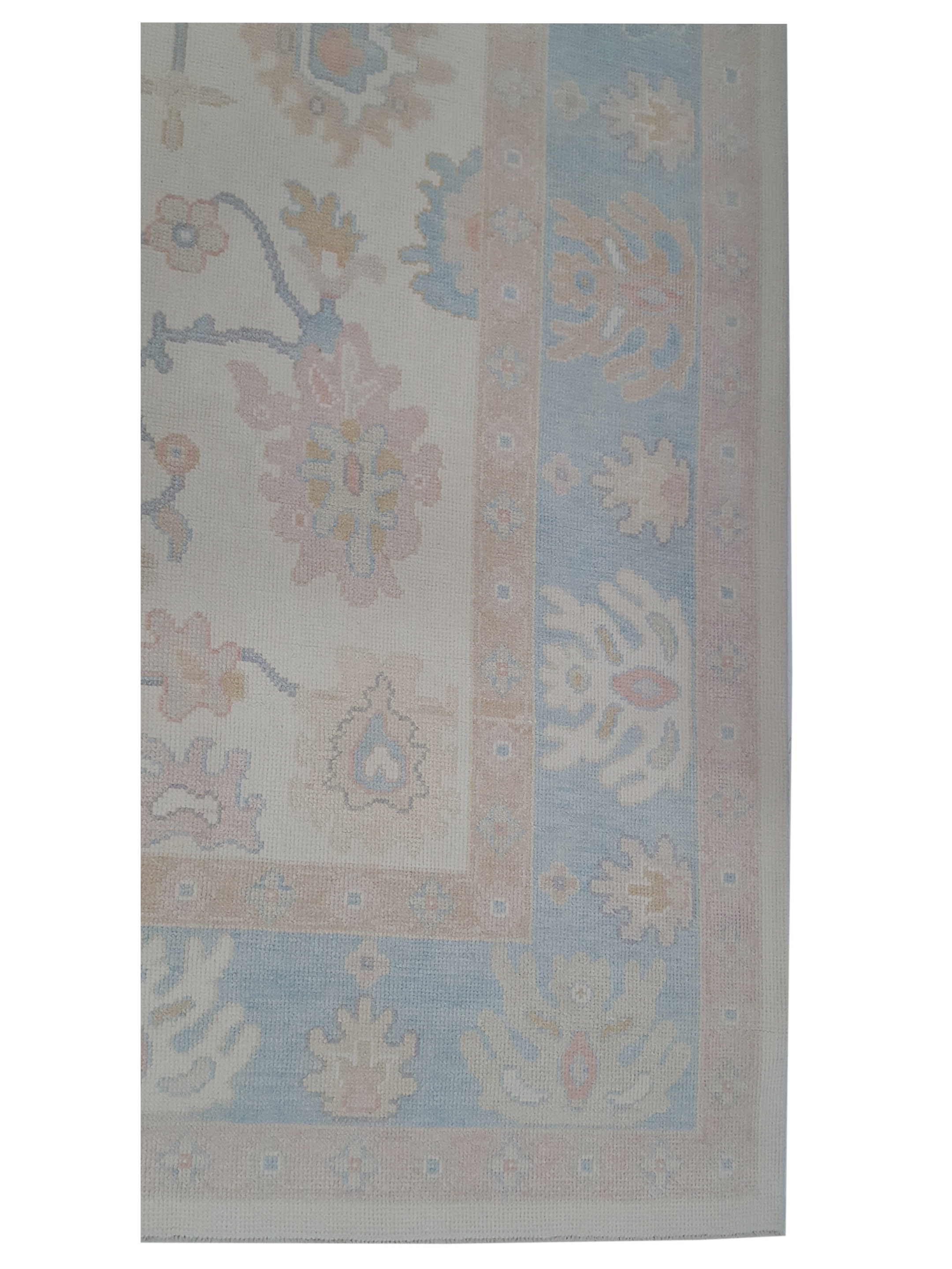 Ushak Hand Knotted Ivory 9x12 - Image 3 of 4
