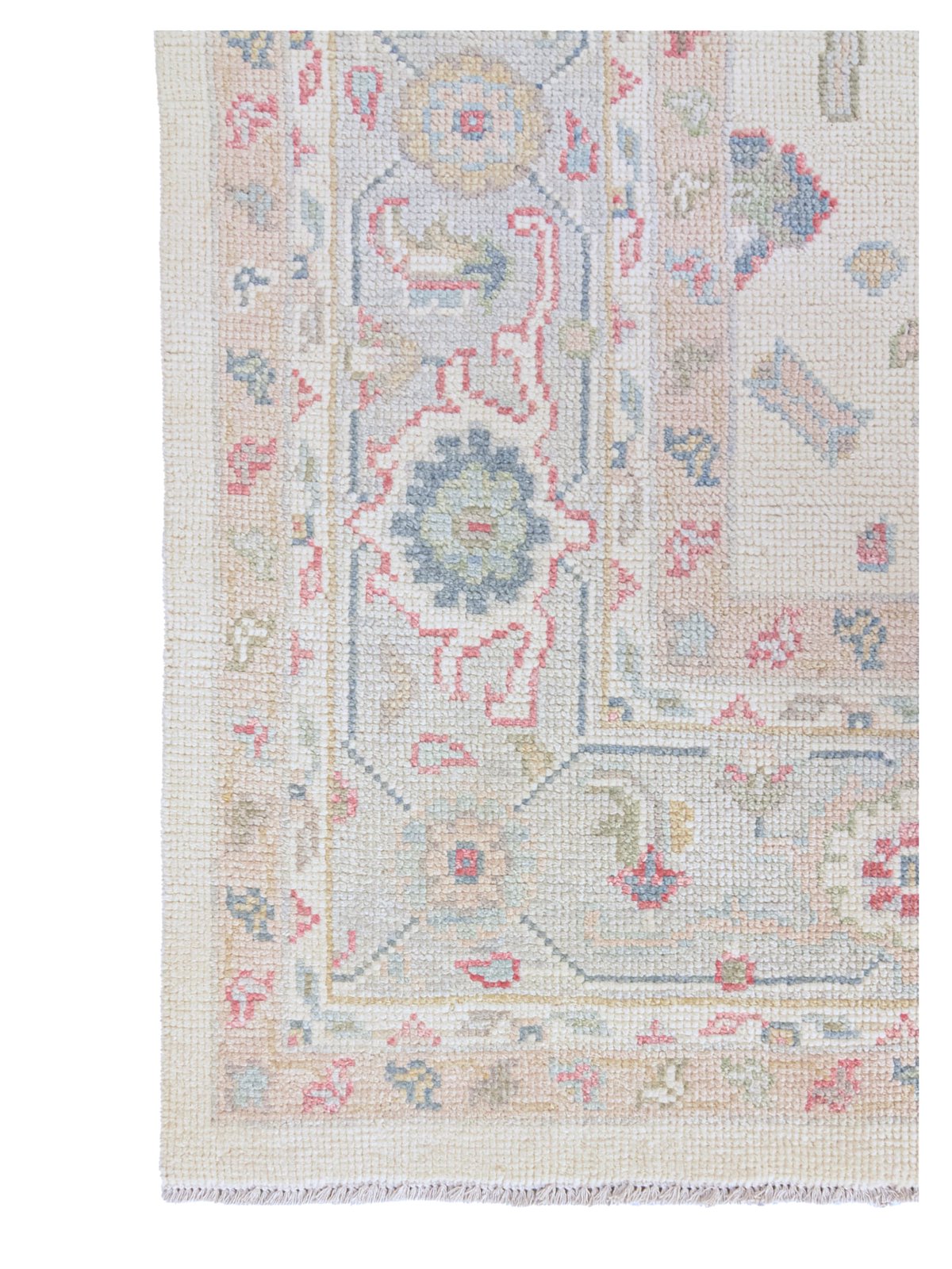 Ushak Hand Knotted Ivory 9x12 - Image 2 of 4