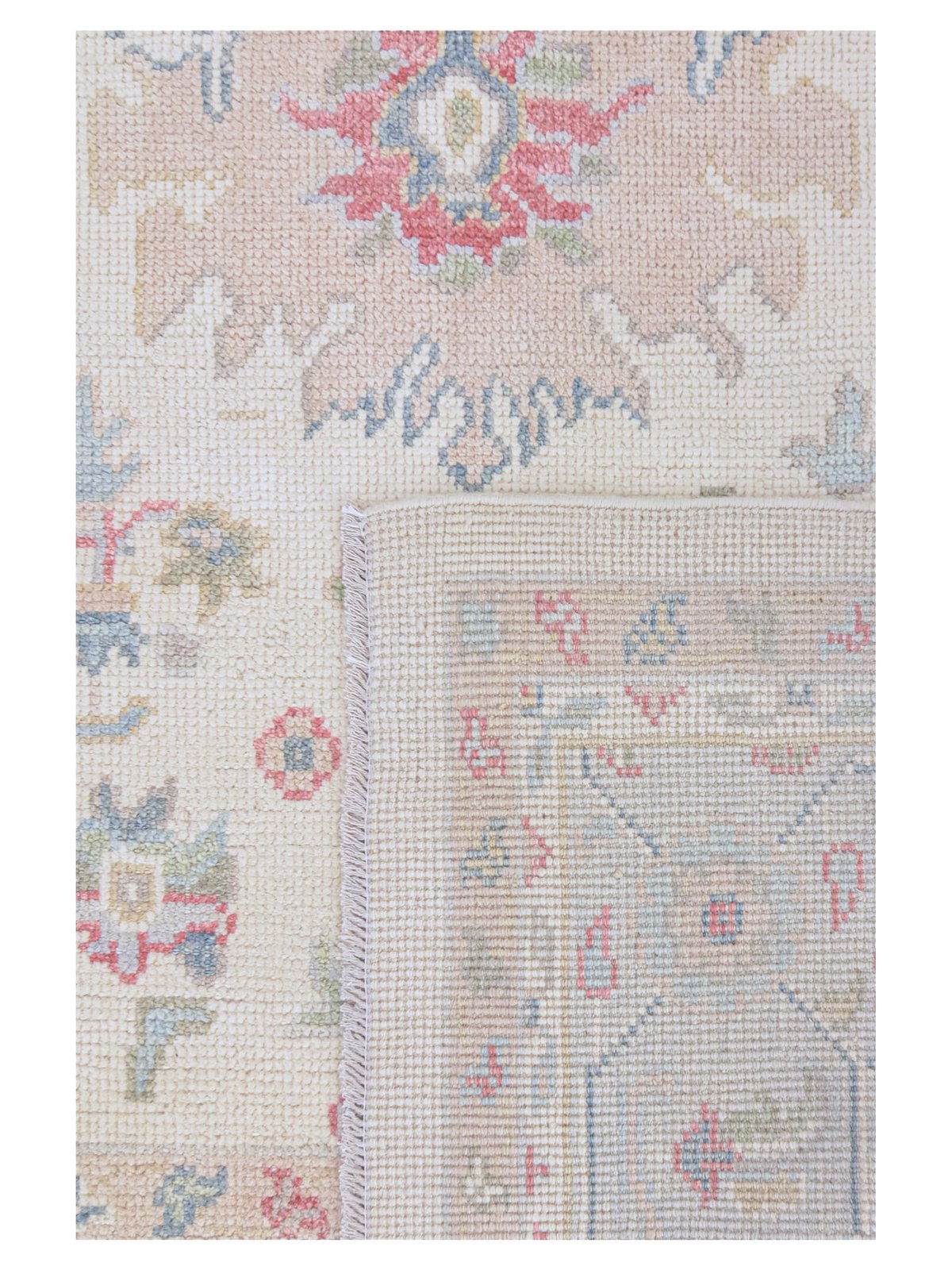 Ushak Hand Knotted Ivory 9x12 - Image 4 of 4