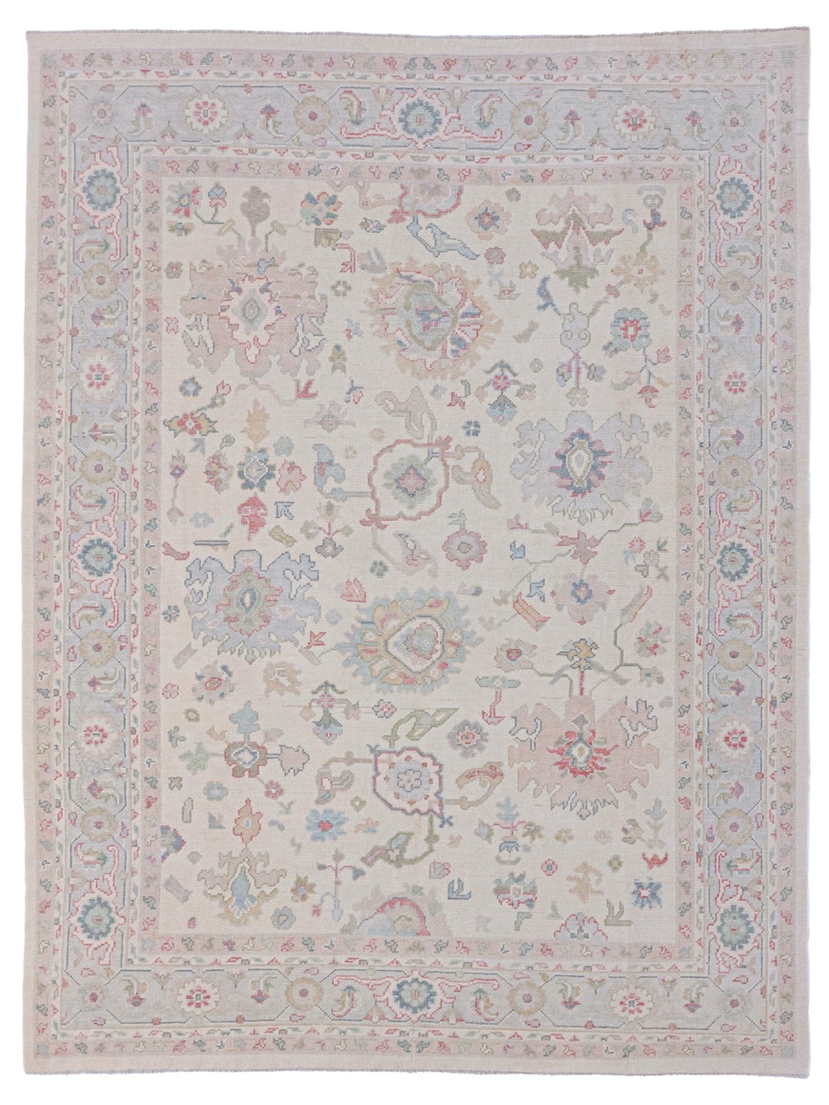 Ushak Hand Knotted Ivory 9x12