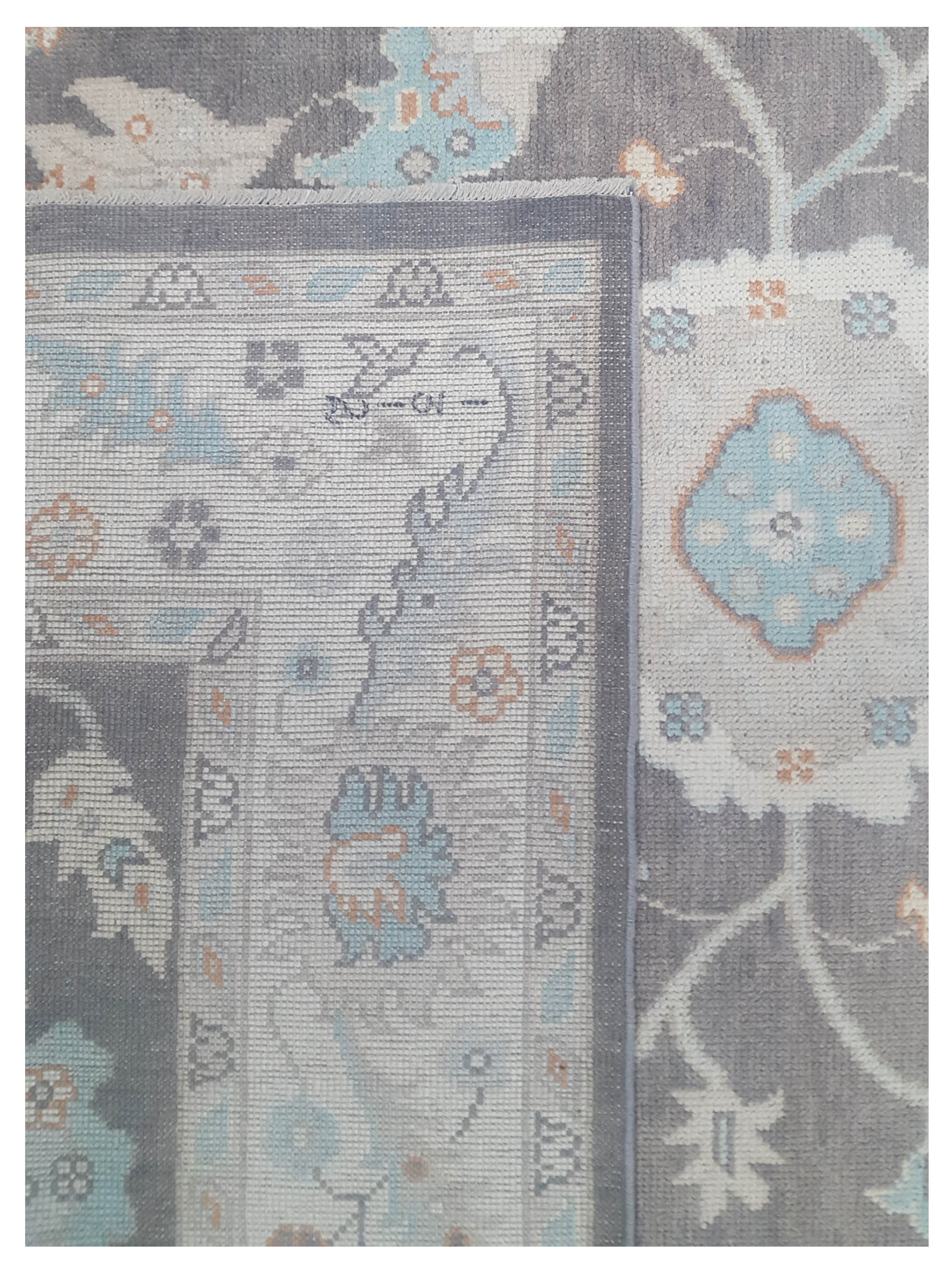 Ushak Hand Knotted Lt.Brown 9x12 - Image 3 of 4