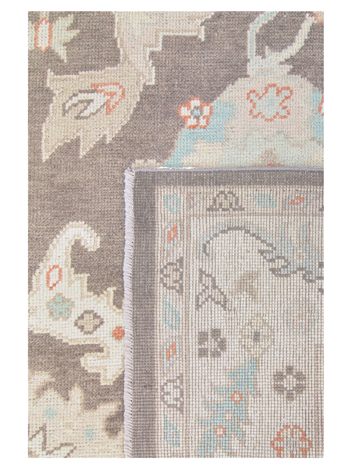 Ushak Hand Knotted Lt.Brown 9x12 - Image 4 of 4