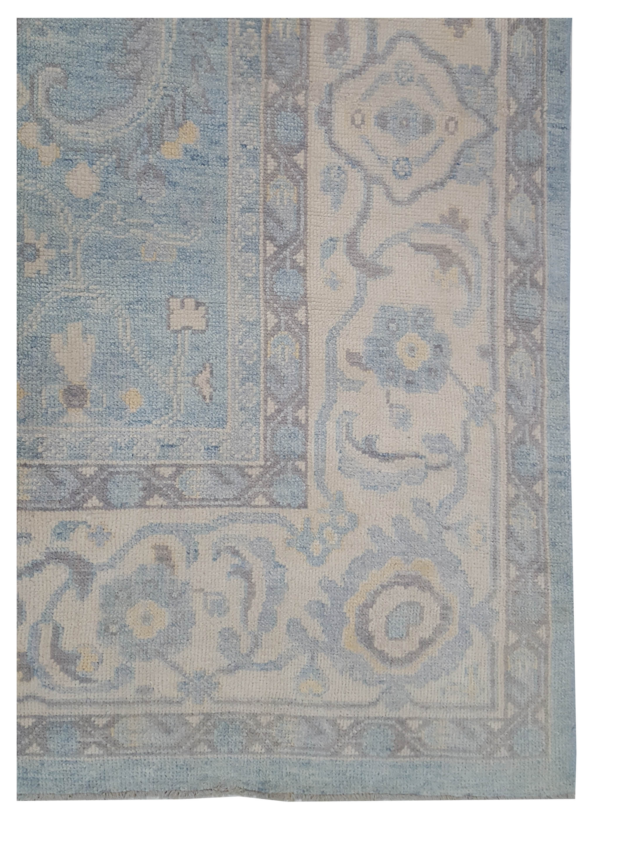 Ushak Hand Knotted Sky Blue 10x14 - Image 2 of 5