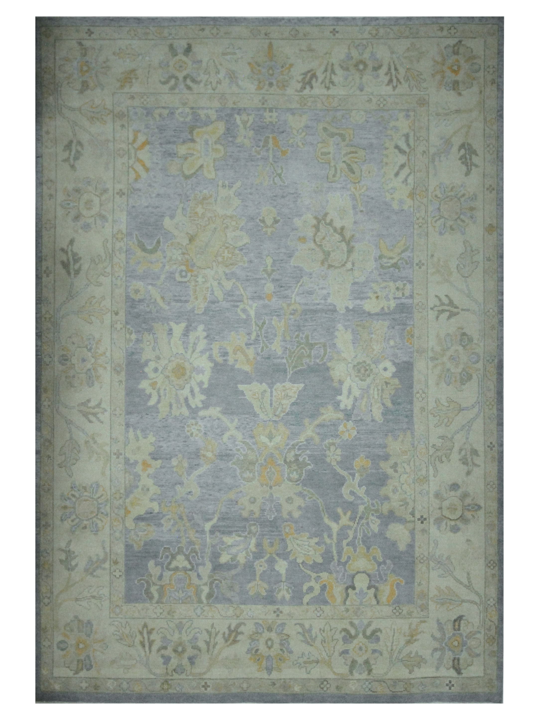 Ushak Hand Knotted Sky Blue 10x14