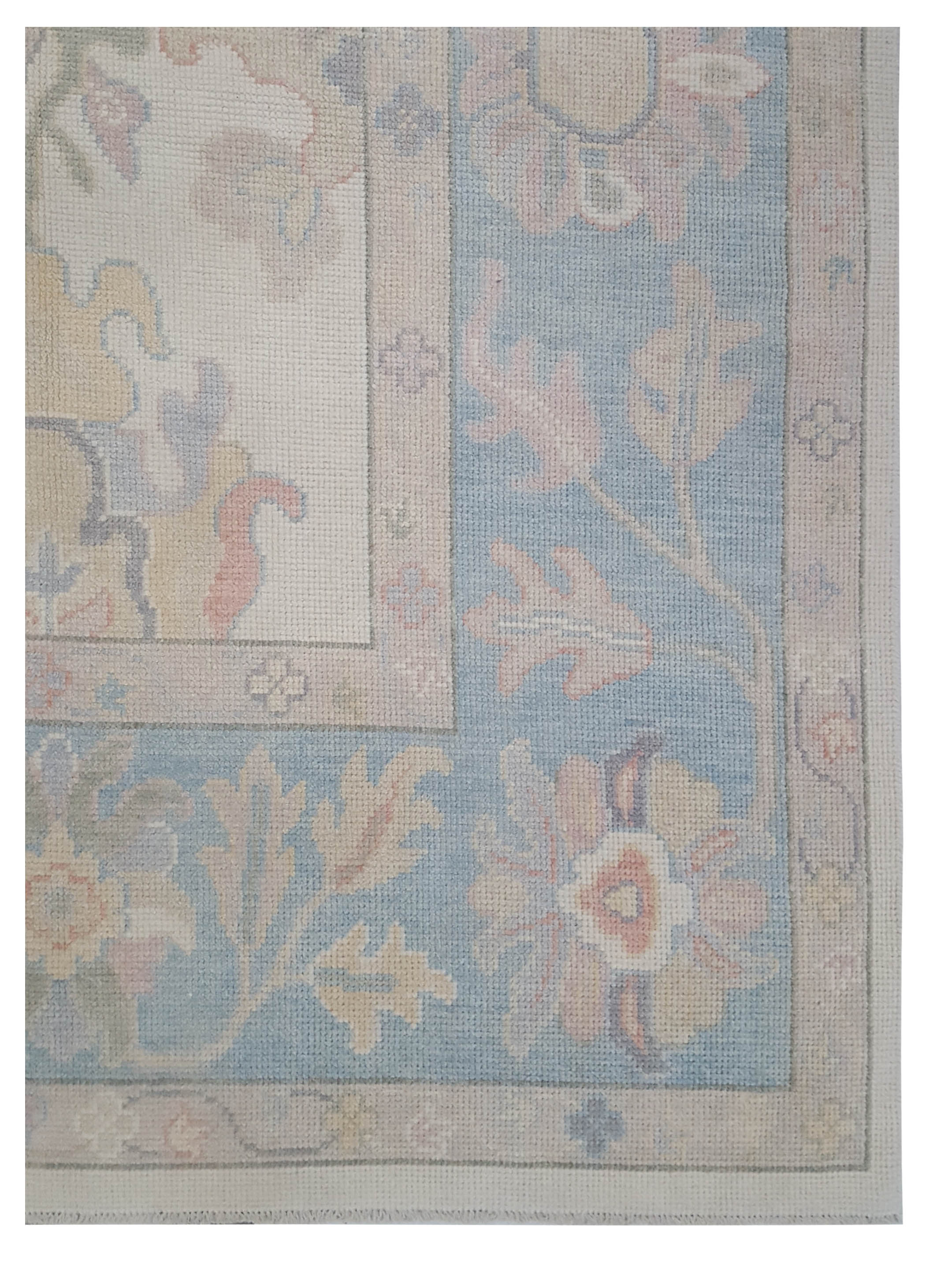 Ushak Hand Knotted Ivory 10x14 - Image 2 of 4