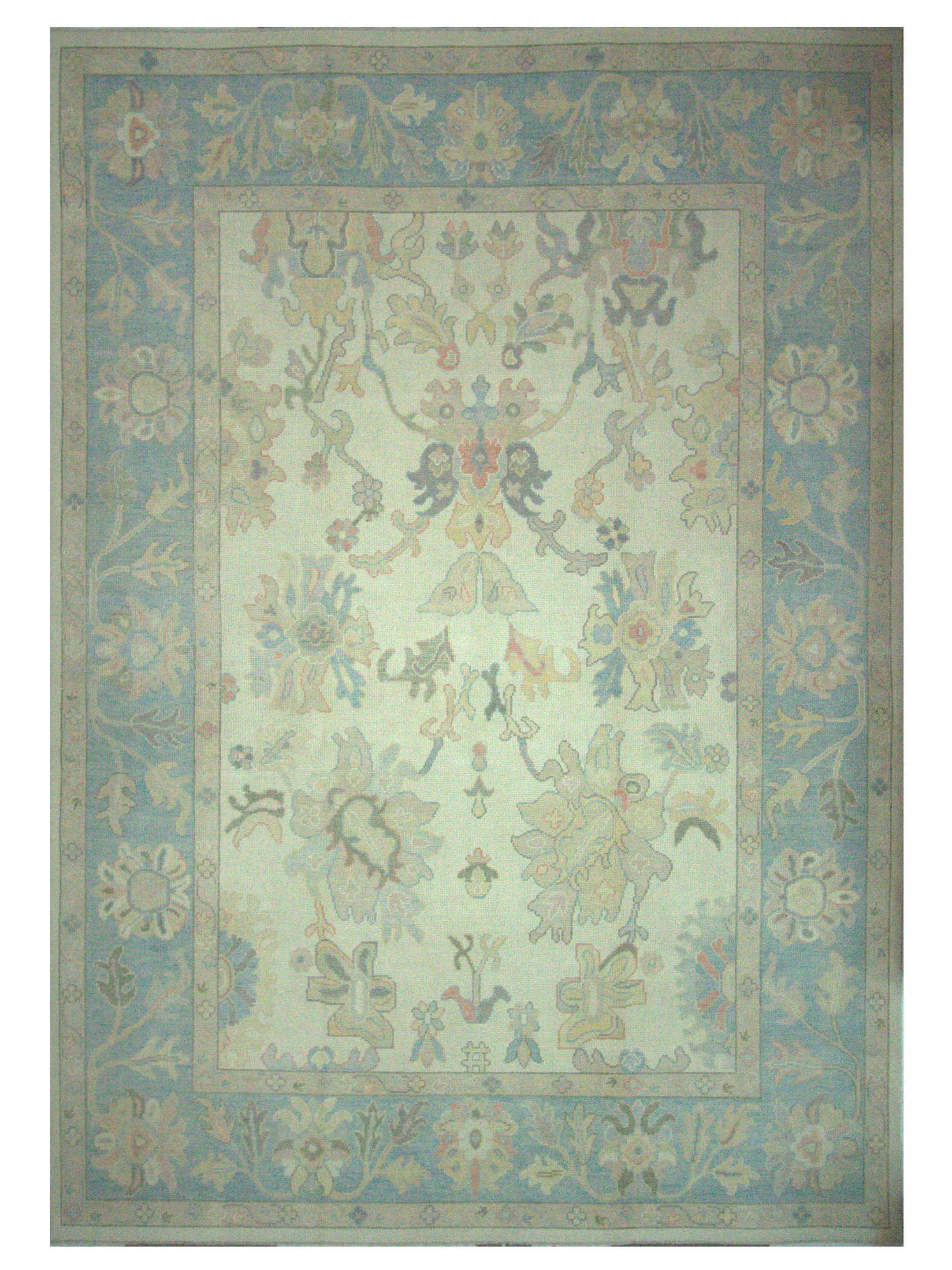Ushak Hand Knotted Ivory 10x14
