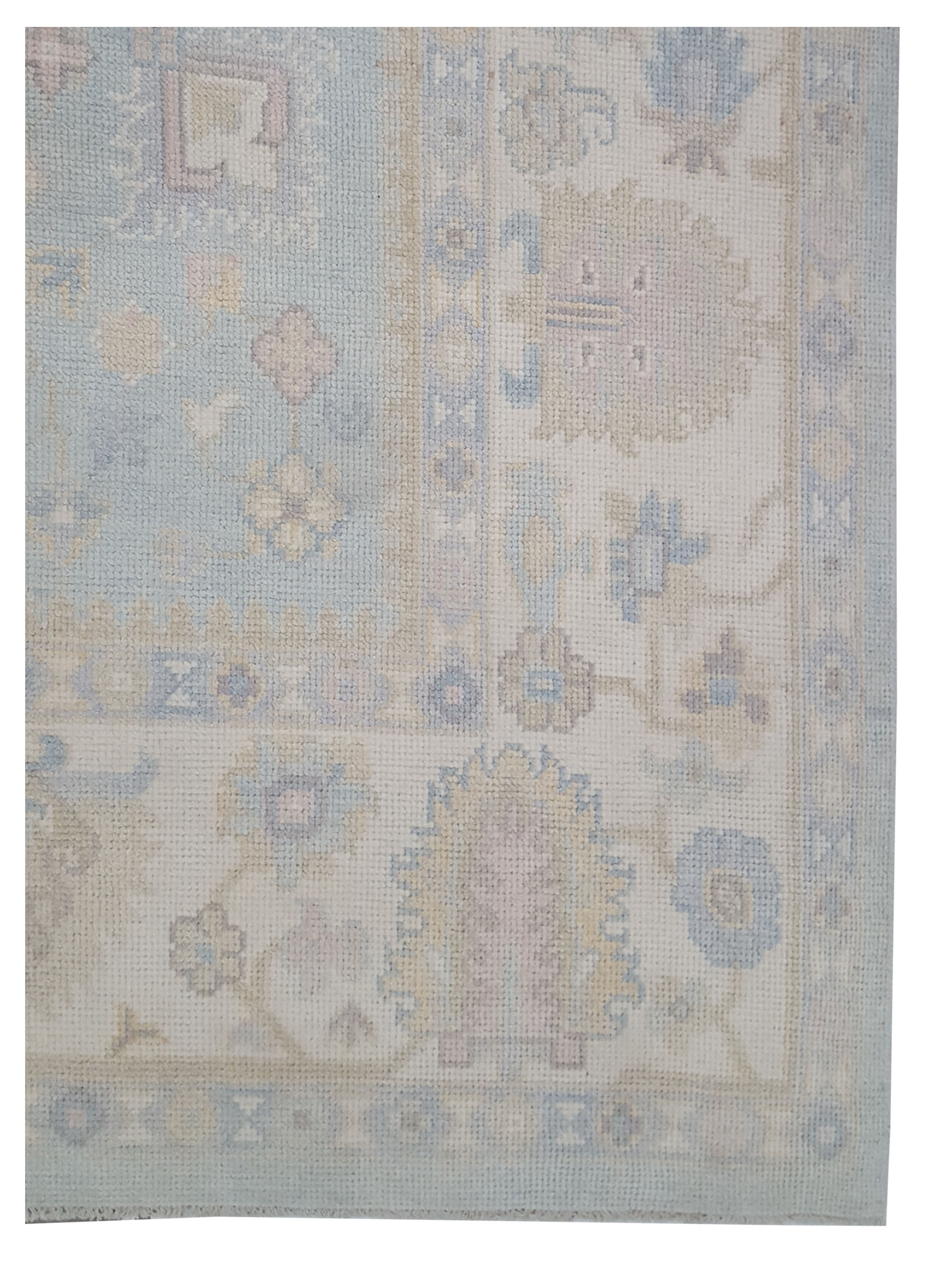 Ushak Hand Knotted Sky Blue 10x14 - Image 2 of 4