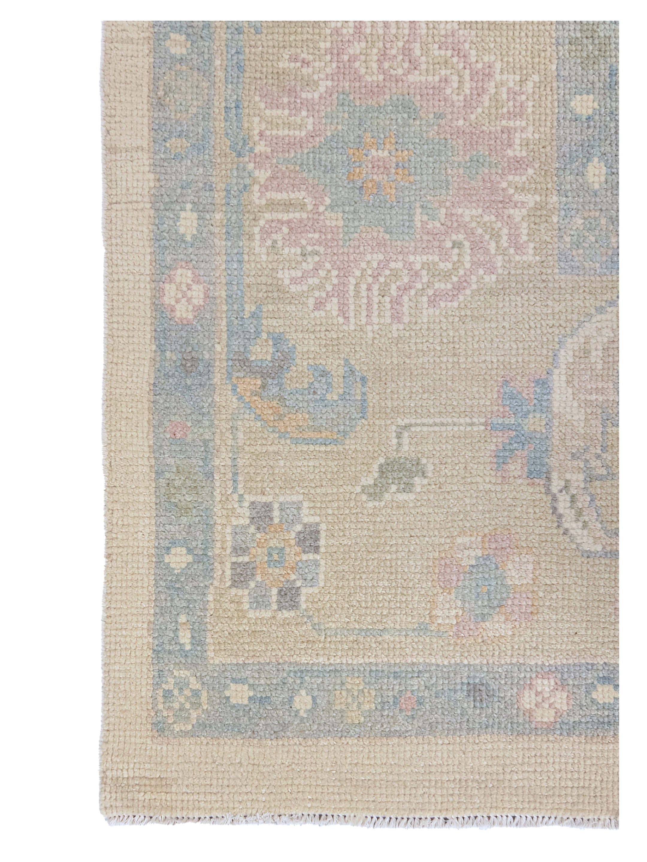 Ushak Hand Knotted Ivory 12x15 - Image 2 of 4