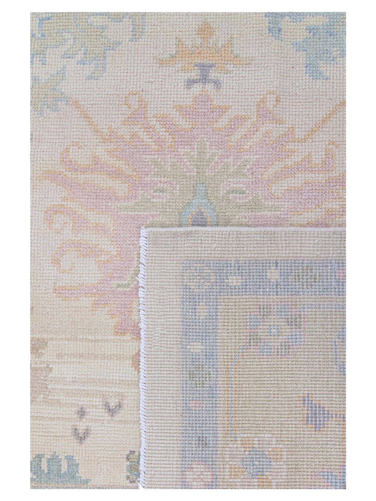 Ushak Hand Knotted Ivory 12x15 - Image 4 of 4