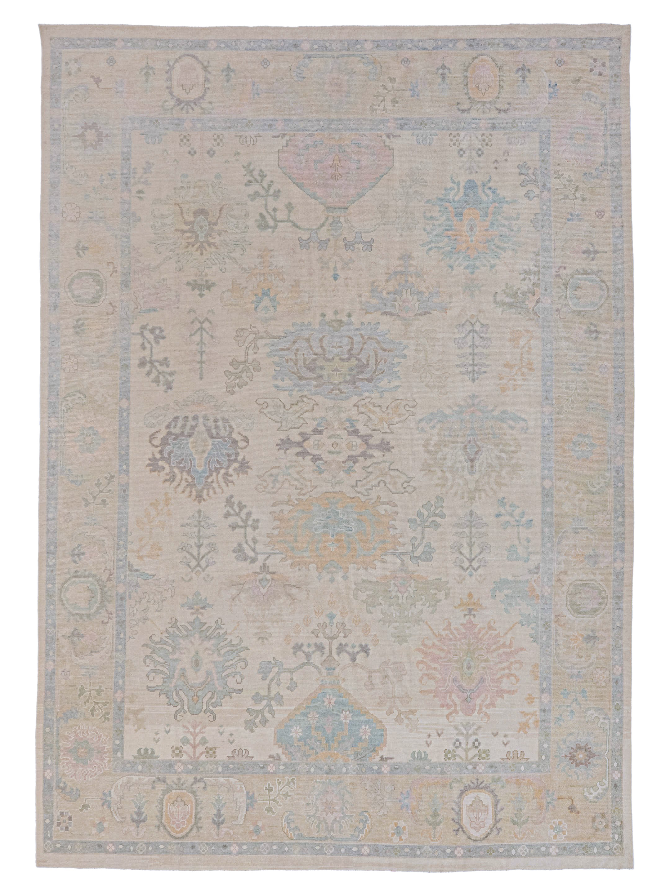 Ushak Hand Knotted Ivory 12x15