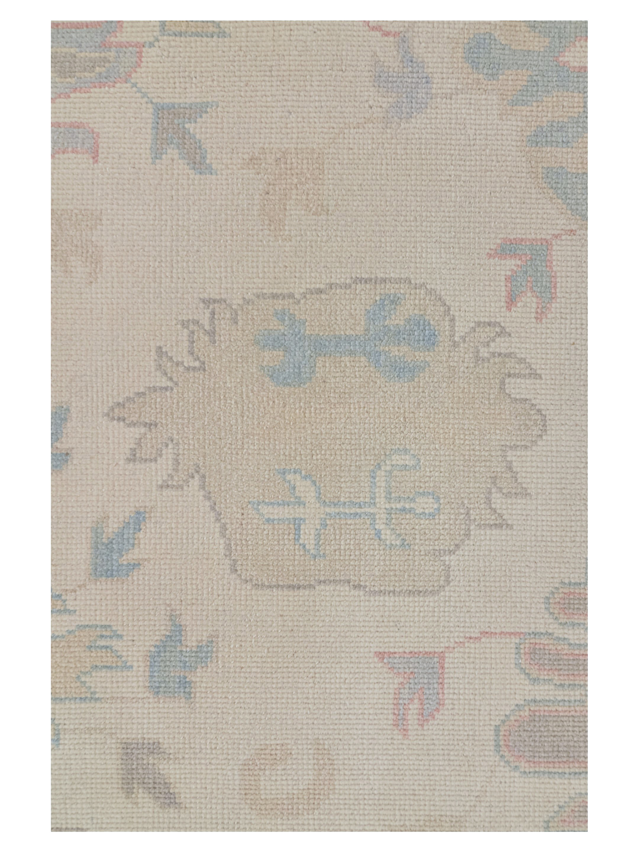 Ushak Hand Knotted Ivory 12x15 - Image 3 of 4