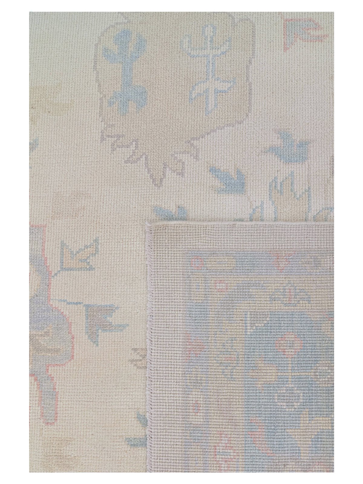 Ushak Hand Knotted Ivory 12x15 - Image 4 of 4