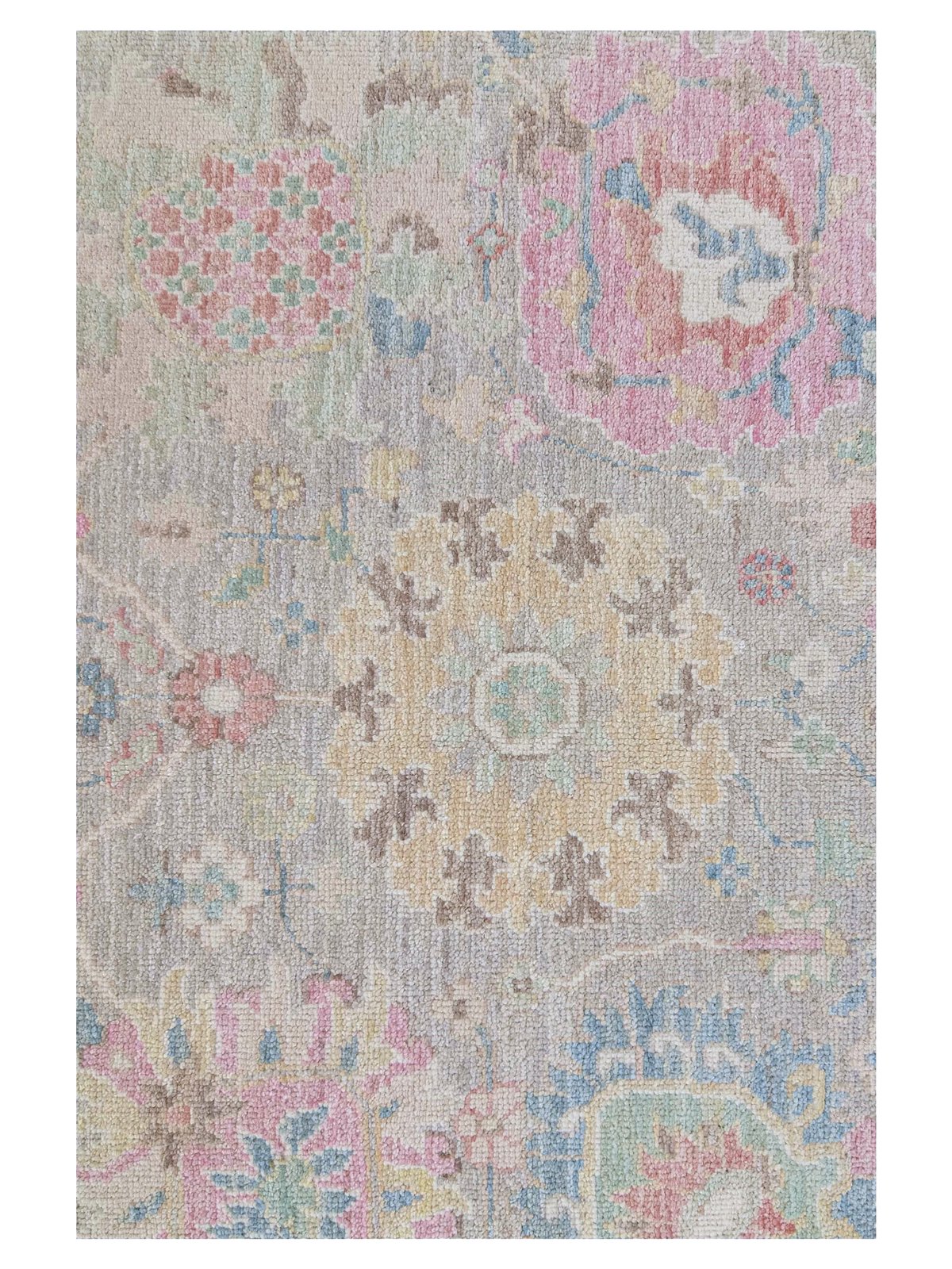 Ushak Wool Weft Hand Knotted Beige 8x10 - Image 3 of 4