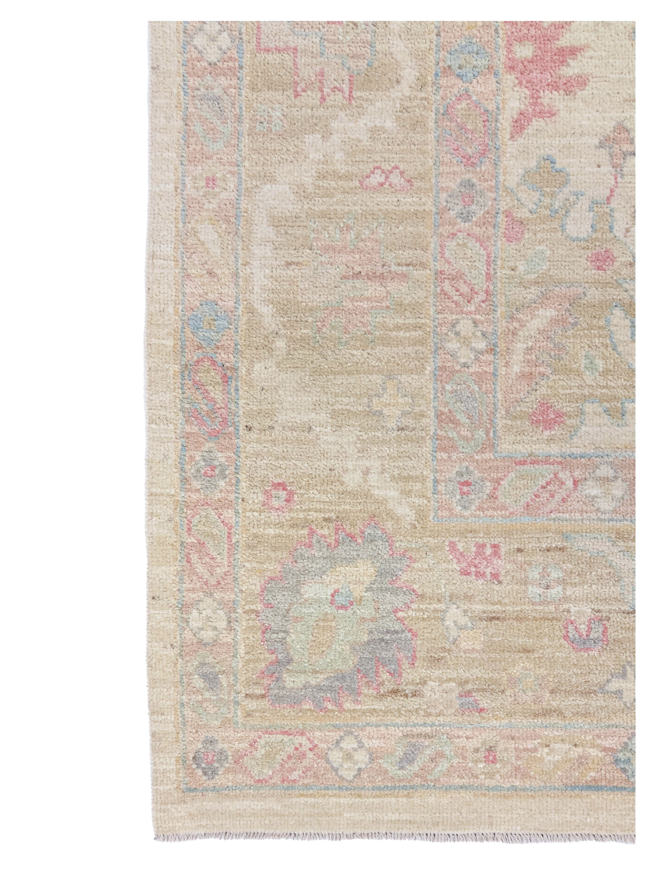 Ushak Wool Weft Hand Knotted Ivory 8x10 - Image 2 of 4