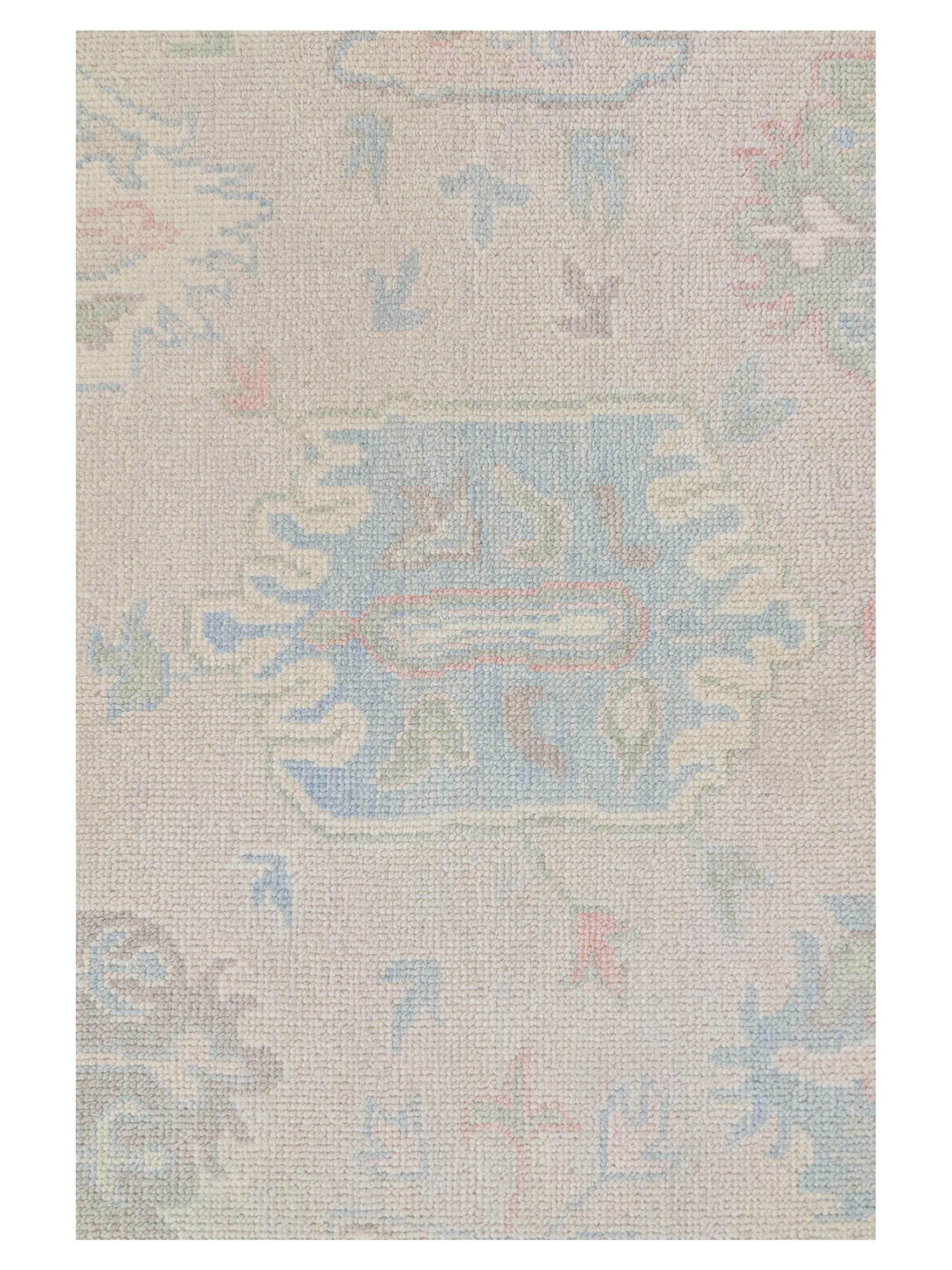 Ushak Wool Weft Hand Knotted Beige 8x10 - Image 3 of 4
